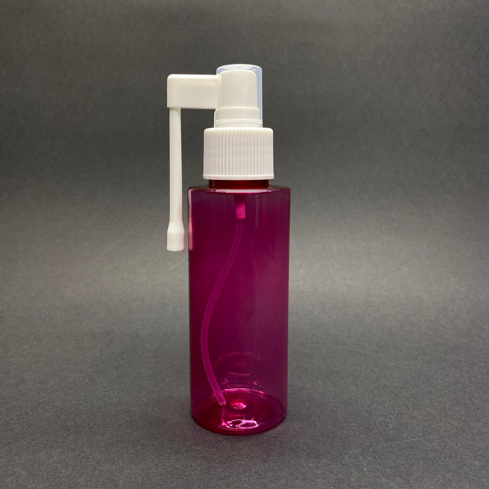 100 Cc Silindir Küt Boyunlu Pet Şişe Kalın (17 Gr)  - Oral Boğaz  Spreyli - Ağız Çapı 24 Mm - Pembe