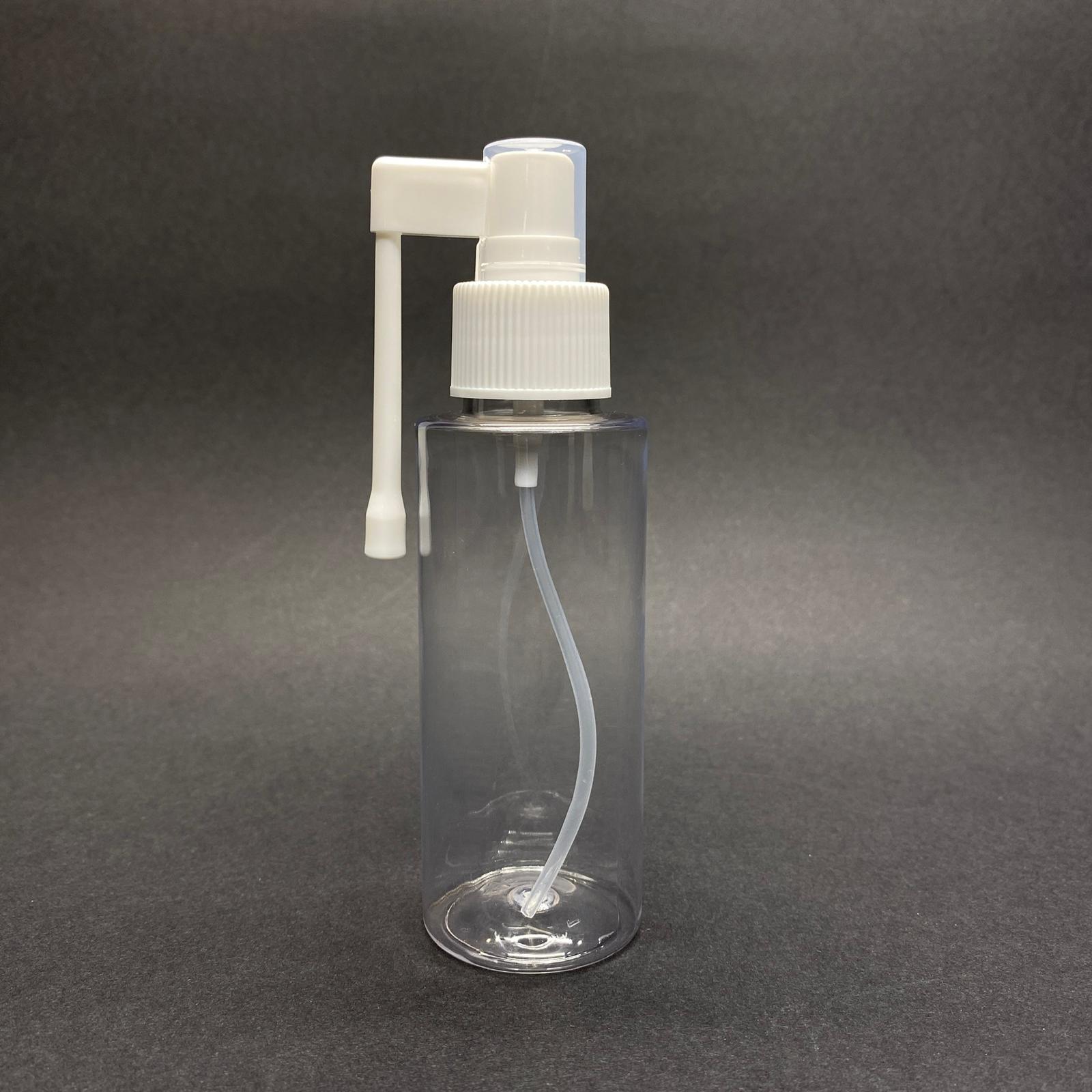 100 Cc Silindir Küt Boyunlu Pet Şişe Kalın (17 Gr)  - Oral Boğaz  Spreyli - Ağız Çapı 24 Mm - Şeffaf