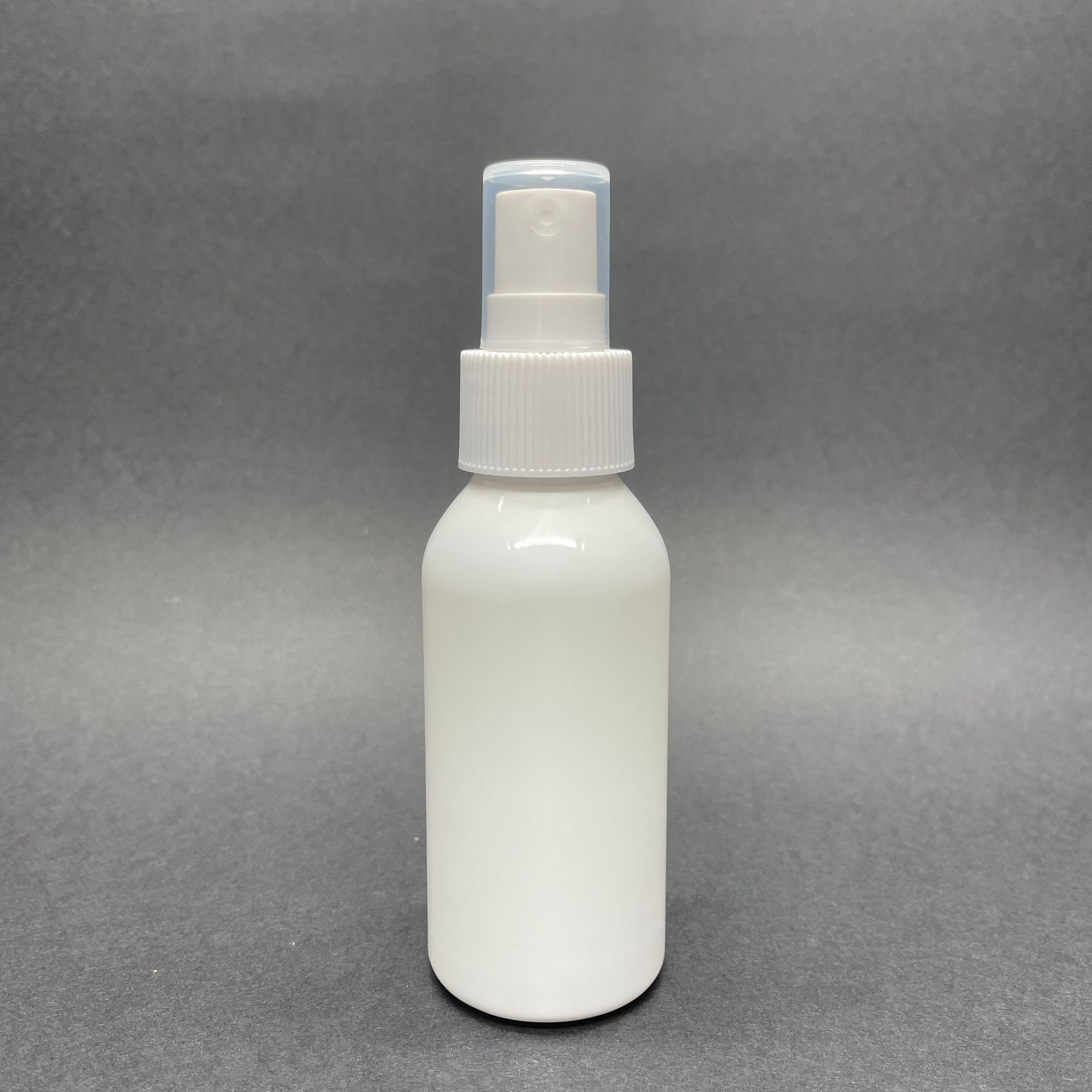 100 Cc Silindir Model Parlak Sert Şişe - Beyaz Spreyli - 100 Ml Parlak Beyaz Plastik Şişe