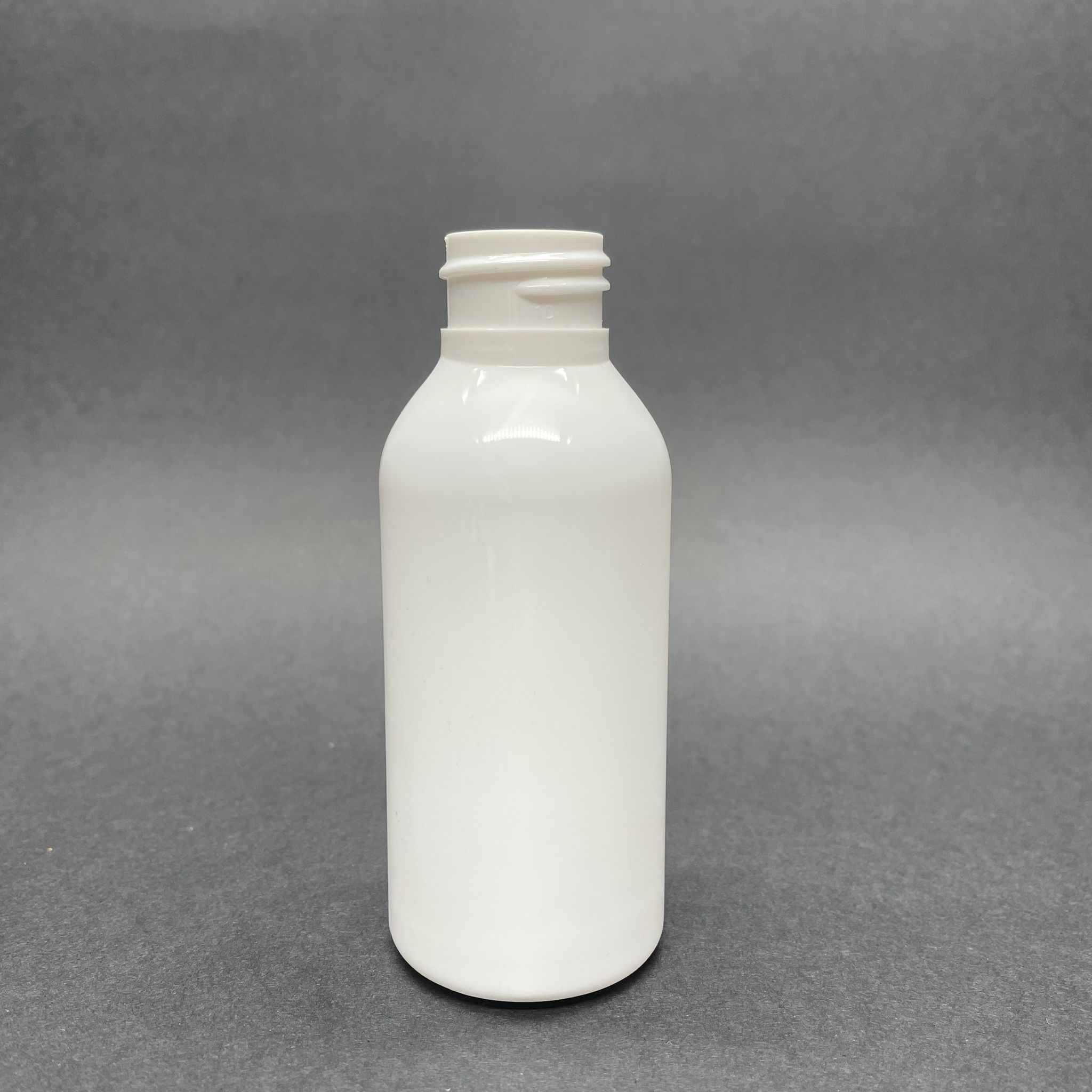 100 Cc Silindir Model Parlak Sert Şişe Kapaksız (24 Ağız) - 100 Ml Parlak Beyaz Plastik Şişe