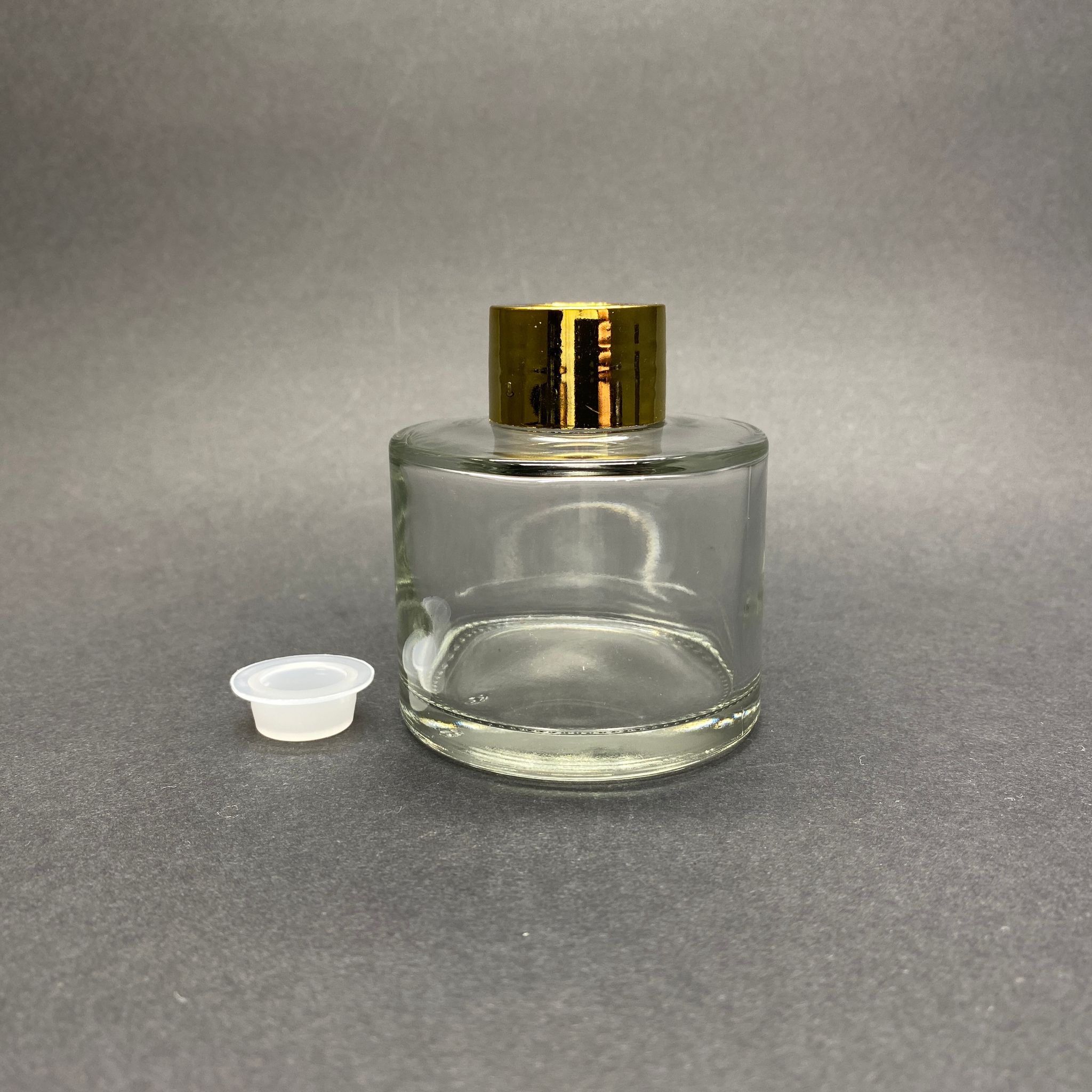 100 Cc Silindir Oval Yuvarlak Model Bambu Cam Bambu Oda Kokusu Şişesi - 100 Ml Bambu Oda Kokusu Şişesi - Difüzör Şişe- Cam Şişe + Gold Kapak + Tıpa
