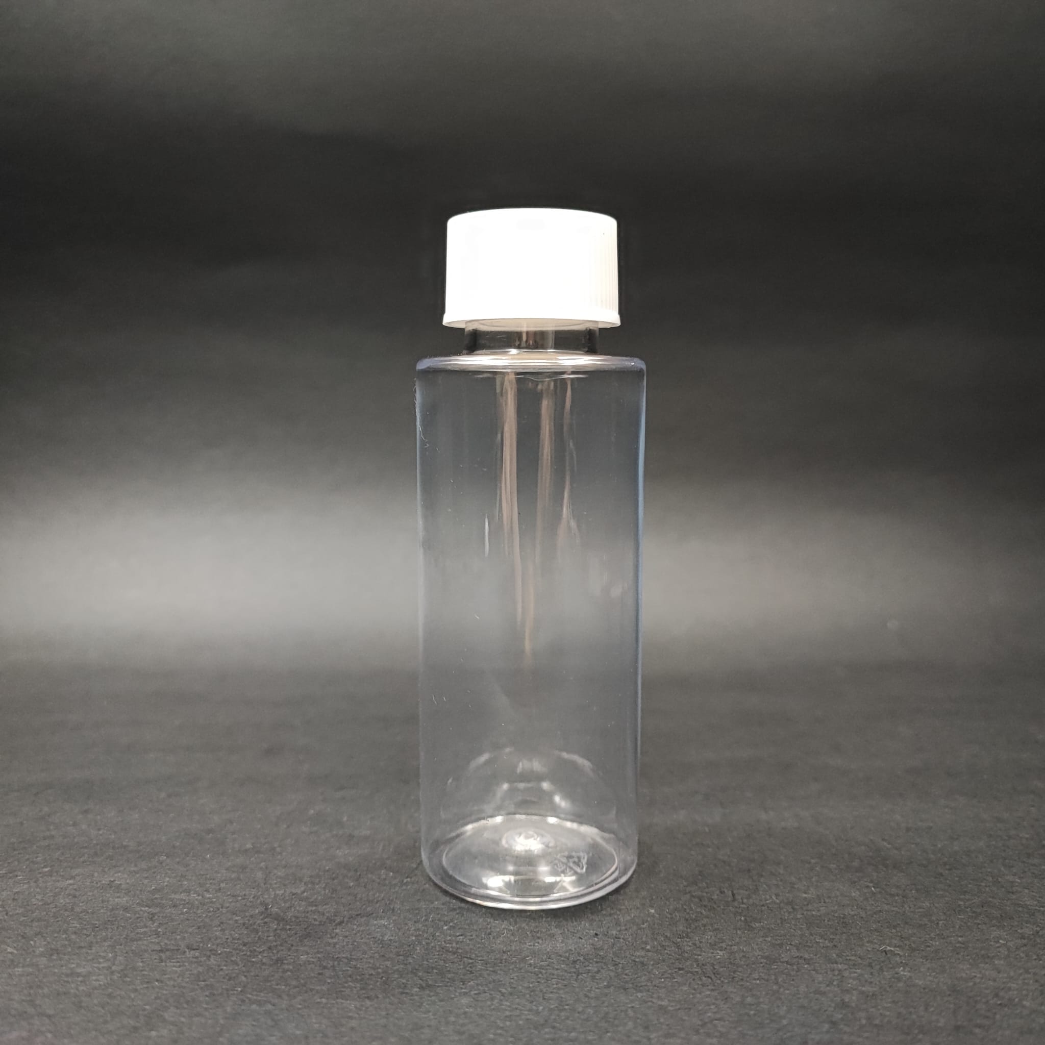 100 Cc Silindir Pet Şişe + Beyaz Çocuk Kilitli Kapak (Sızdırmaz Köpük Contalı) - 100 Ml Şeffaf Çocuk Kilitli Pet Şişe