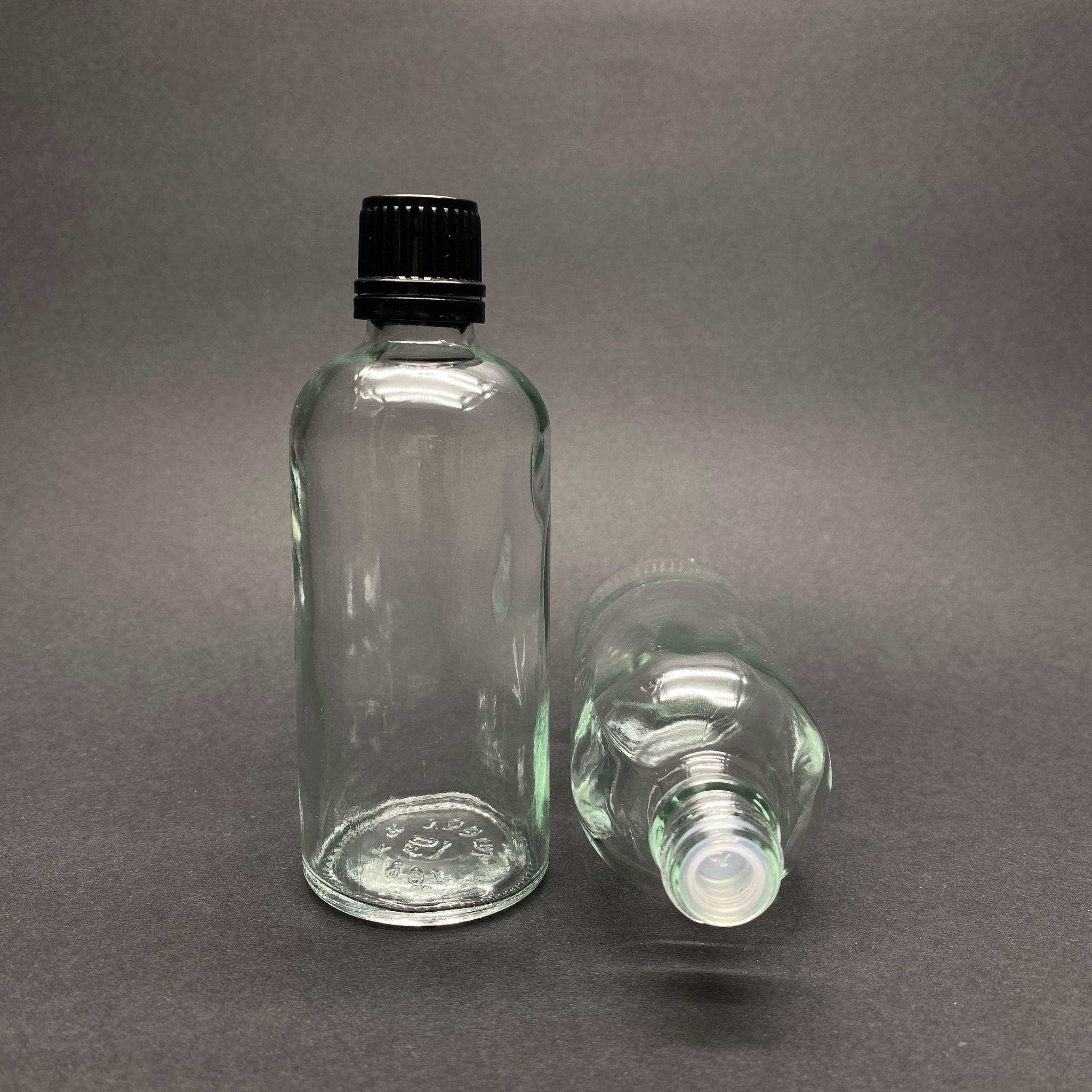 100 Cc Siyah Kilit Kapaklı - Kör Tıpalı Cam Şişe - 100 Ml Standart Kilitli Kapaklı Kör Tıpalı Cam Şişe