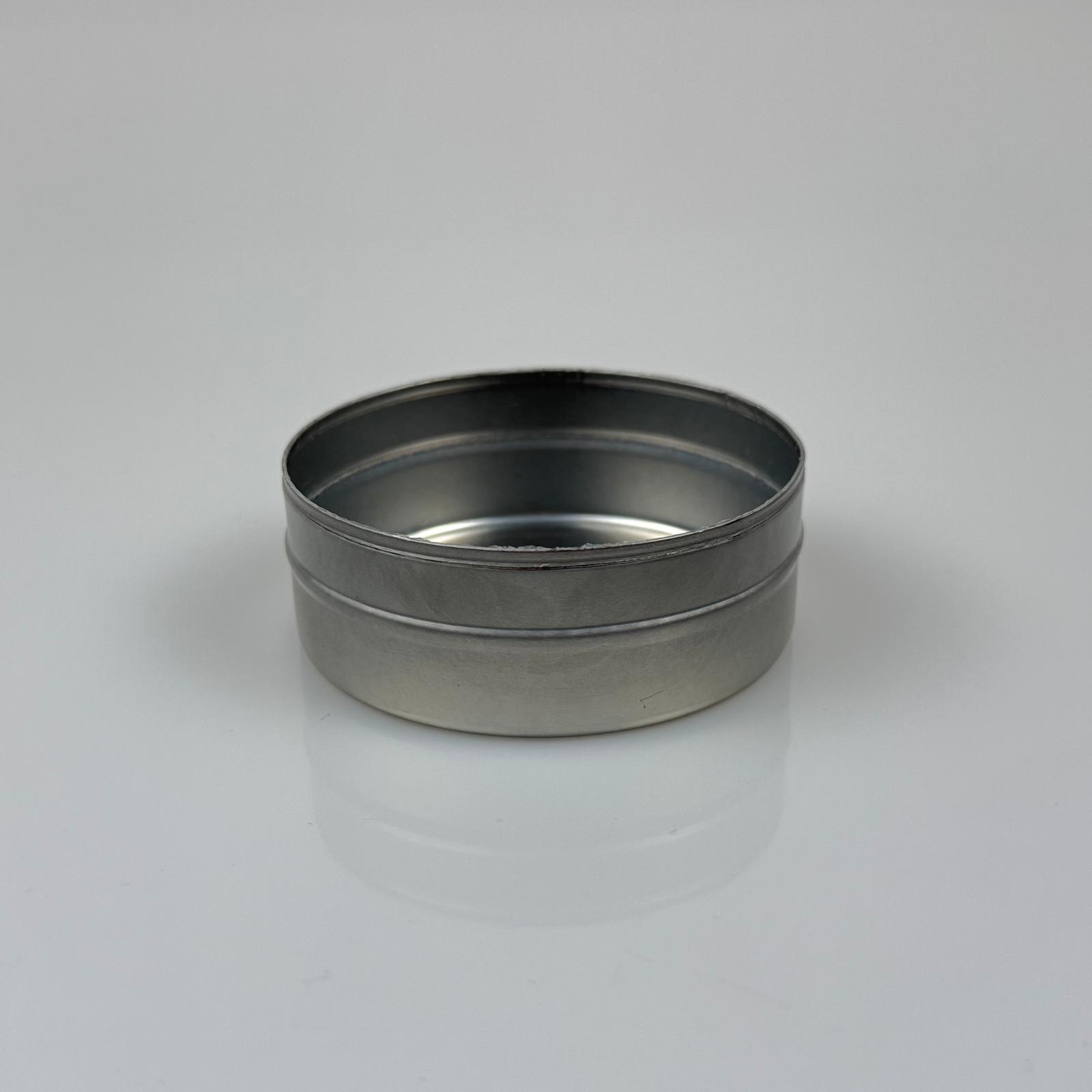 100 Cc Teneke Kutu - Gümüş - Kapaksız - Metal Ambalaj - Mum Tenekesi 74 X 27 Mm