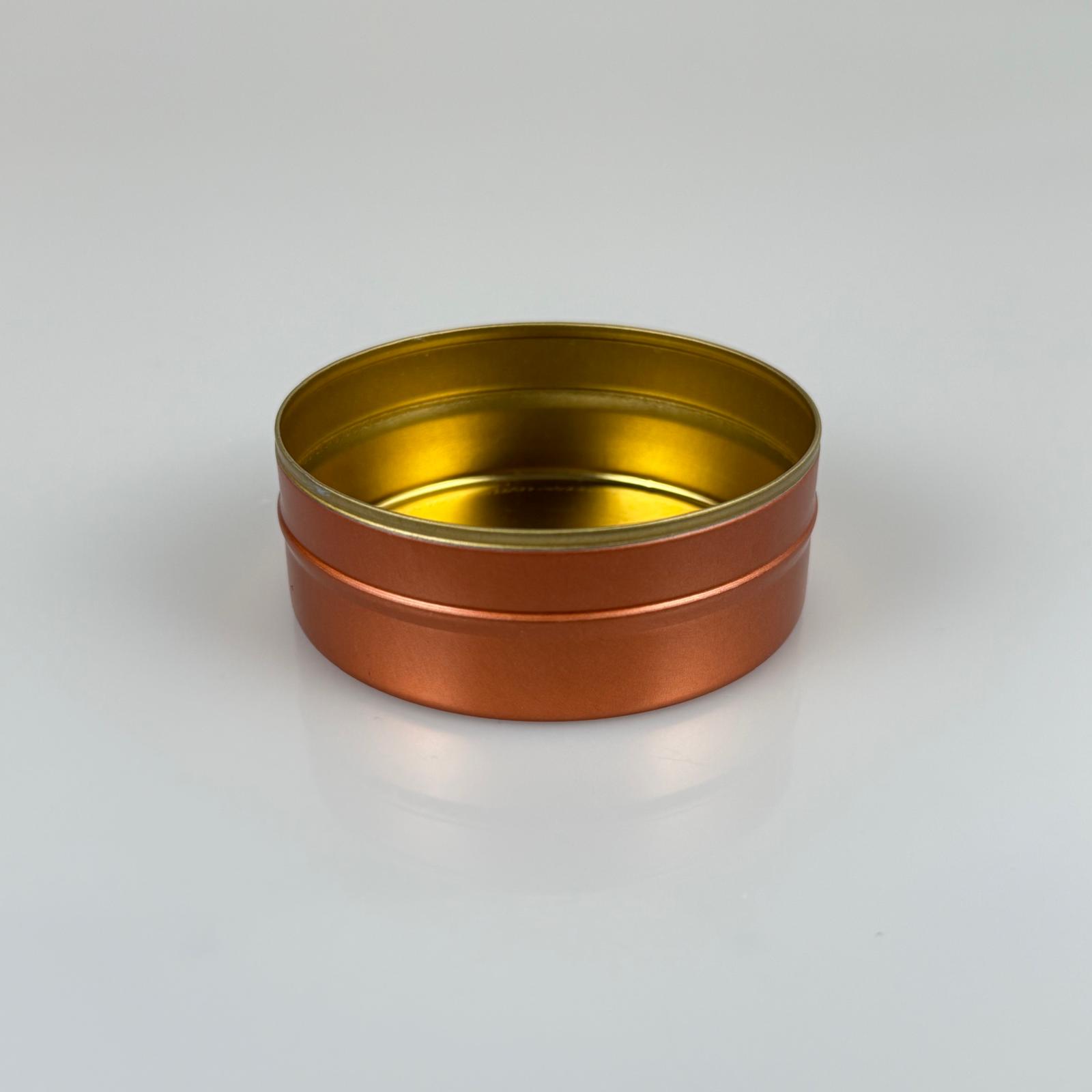 100 Cc Teneke Kutu - Rose - Kapaksız - Metal Ambalaj - Mum Tenekesi 74 X 27 Mm
