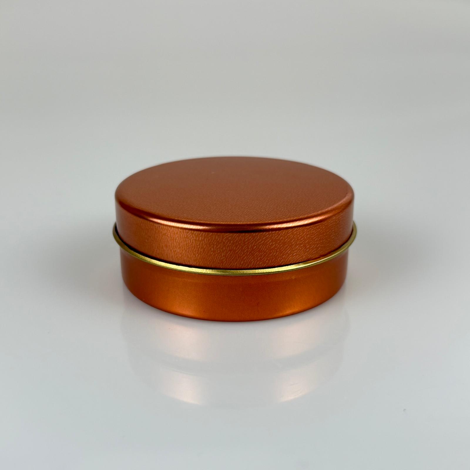 100 Cc Teneke Kutu - Rose - Rose Kapaklı - Metal Ambalaj - Mum Tenekesi 77 X 28 Mm