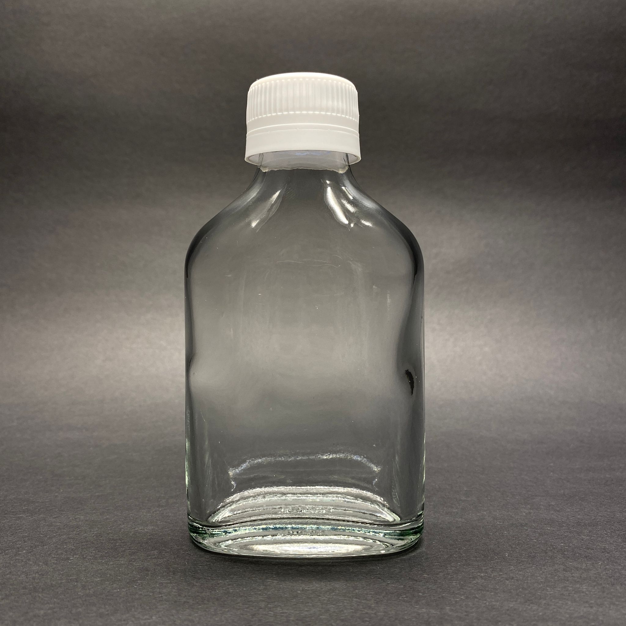 100 Cc Yassı Cam Cold Brew Şişe - Soğuk Kahve Şişesi -  Contalı Etekli Beyaz Kapaklı - 100 Ml Yassı Cam Şişe