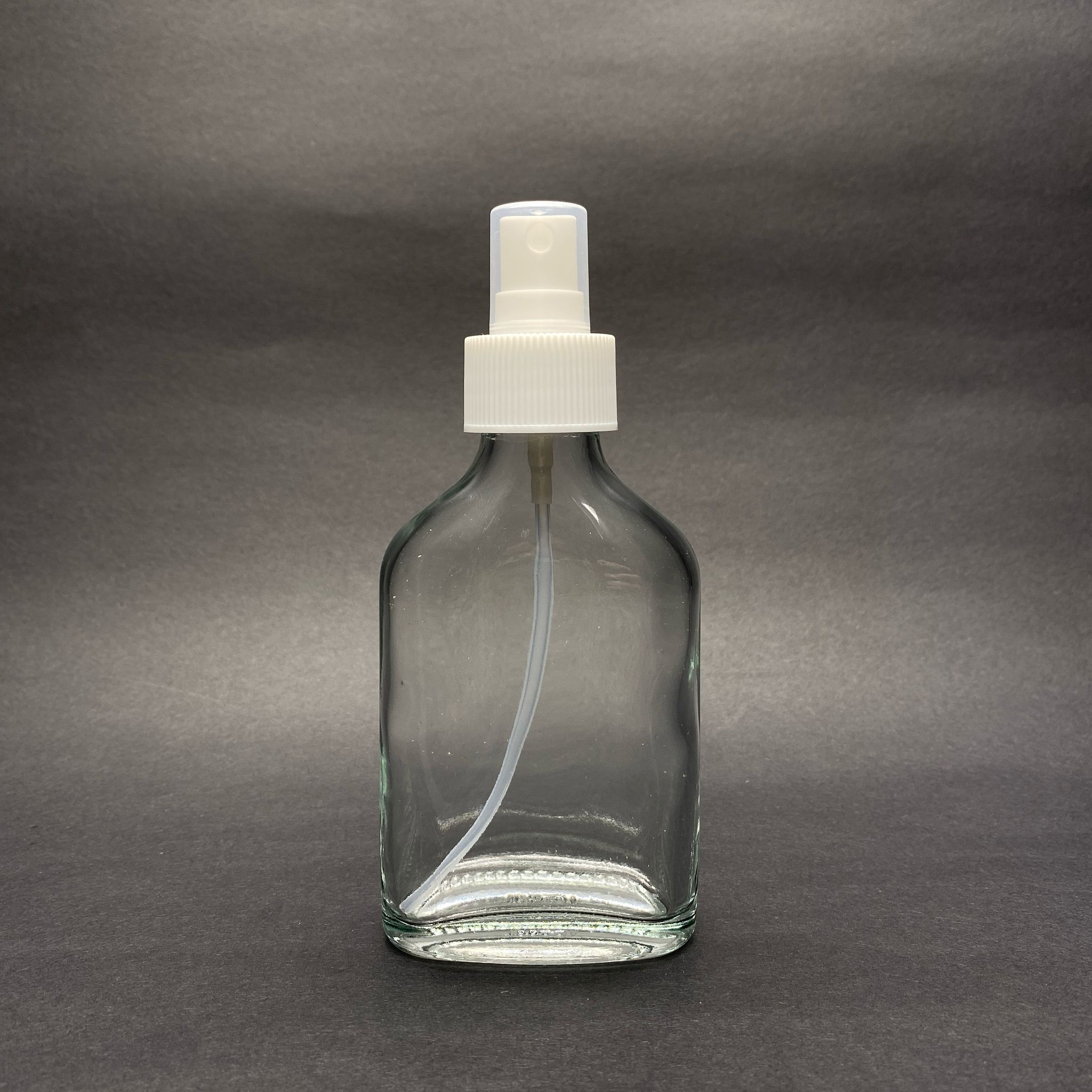 100 Cc Yassı Cam Şişe - Beyaz Spreyli - 100 Ml Fısfıs Cam Şişe