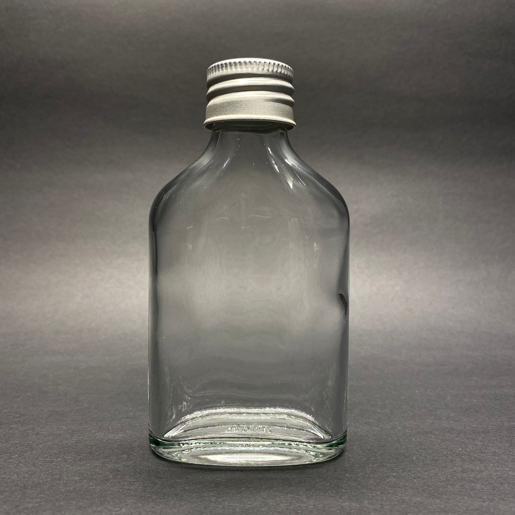 100 Cc Yassı Cam Şişe - Gümüş Metal Alüminyum Kapaklı - 100 Ml Cam Şişe - Soğuk Kahve İçin Cold Brew Şişesi