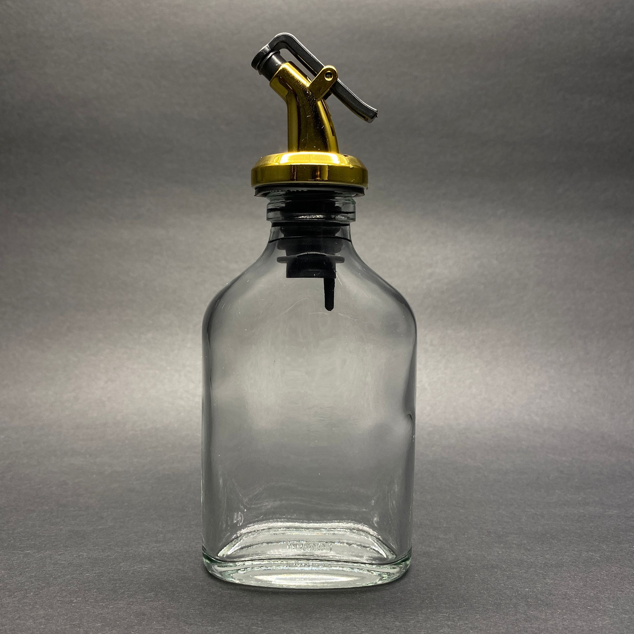 100 Cc Yassı Cam Şişe - Kapaklı Gold Yağlık Tıpalı - 100 Ml Yassı Yağdanlık Cam Şişe