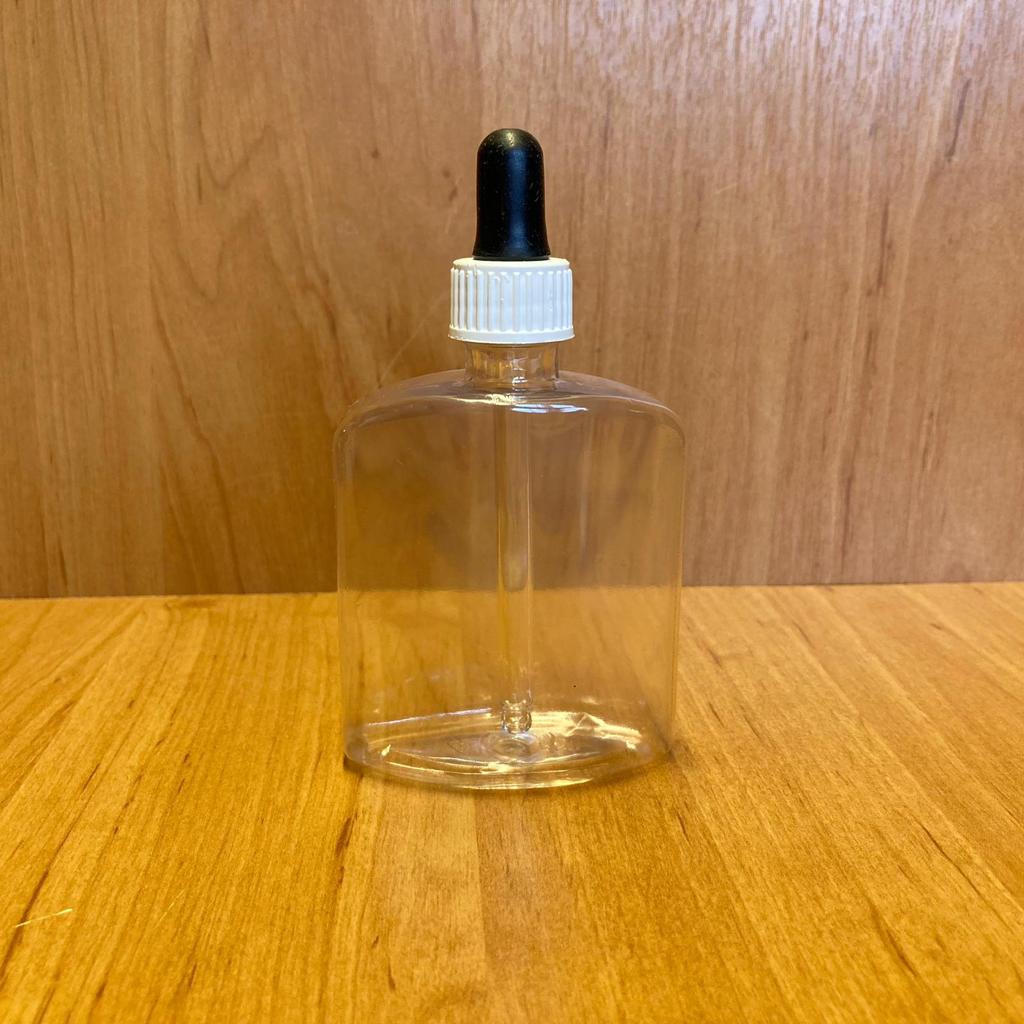 100 Cc Yassı Model Plastik Cam Damlalıklı Şişe - Siyah Emzik - Beyaz Plastik Kapak - 100 Ml Plastik Cam Damlalıklı Şişe