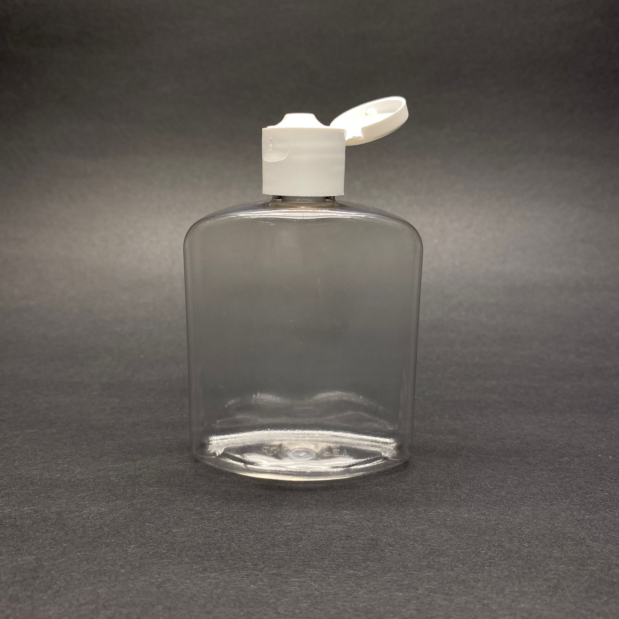 100 Cc Yassı Pet Şişe - Beyaz Fliptop Kapaklı - 100 Ml Açılır Kapanır Akıtıcılı Kapaklı Pet Şişe - Pet Kolonya , Dezenfektan Şişesi
