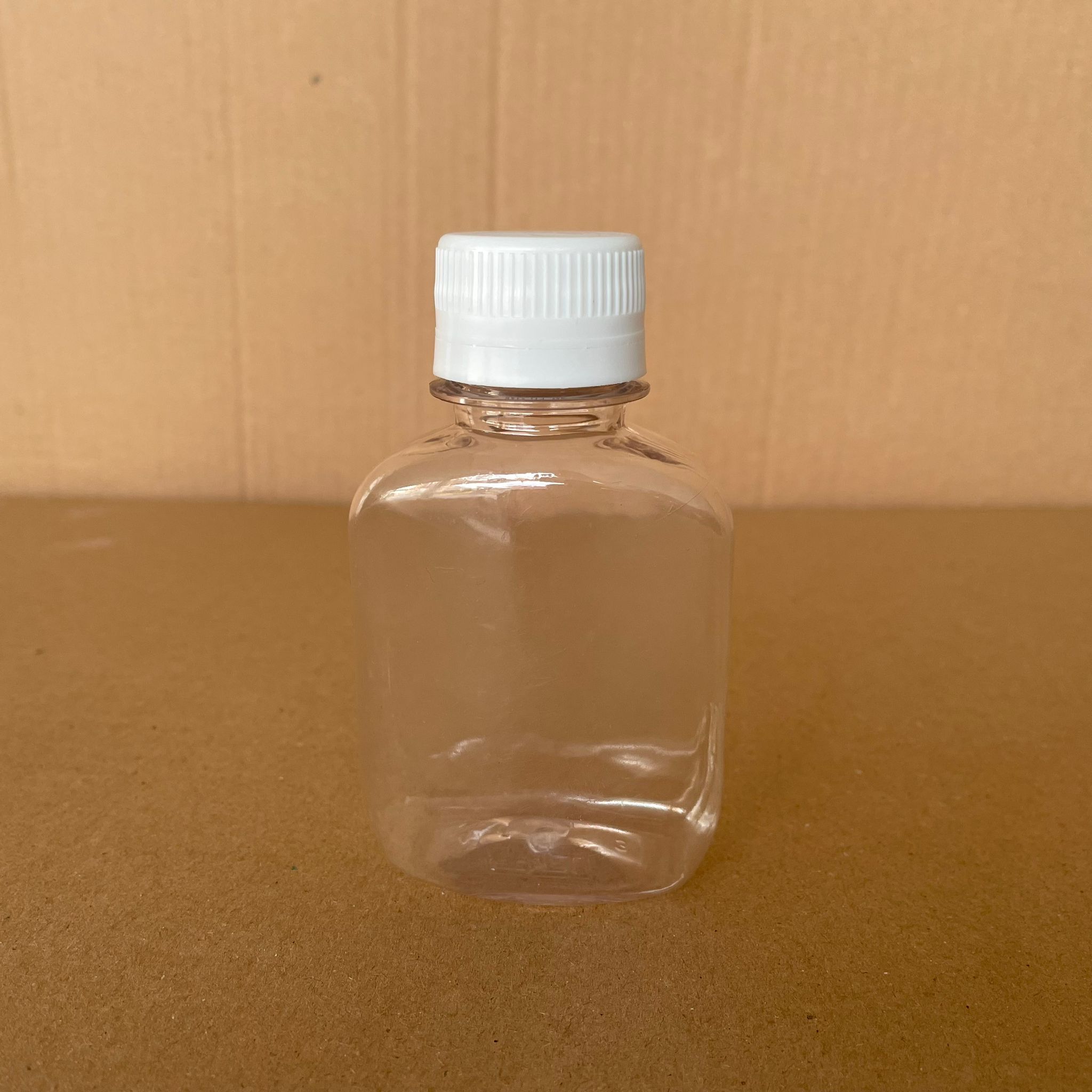 100 Cc Yassı Pet Şişe - Beyaz Kilitli Kapaklı - 100 Ml Pet Şişe Kalın (15 Gr) - Kapak Mühürlenir, Numune İçin Kullanılabilir, Sızdırmaz