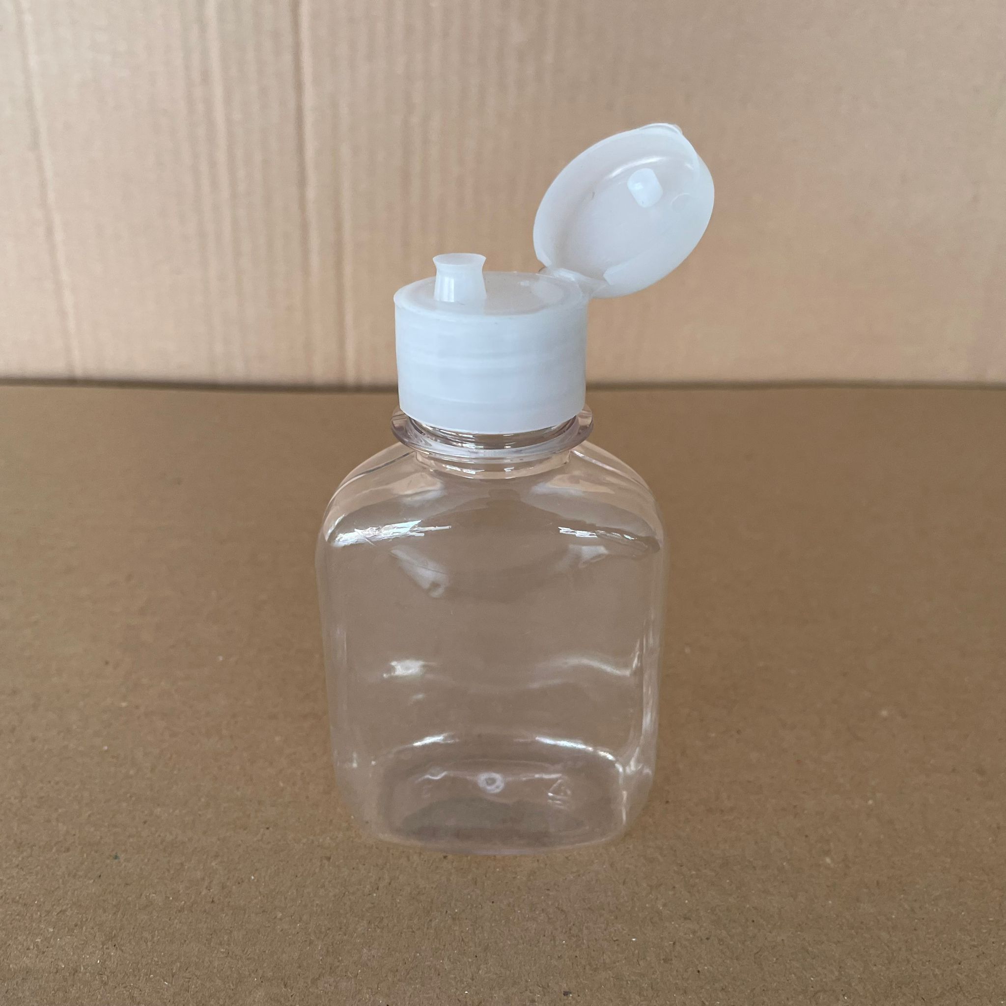 100 Cc Yassı Pet Şişe - Şeffaf Fliptop Kapaklı - 100 Ml Pet Şişe Kalın (15 Gr)