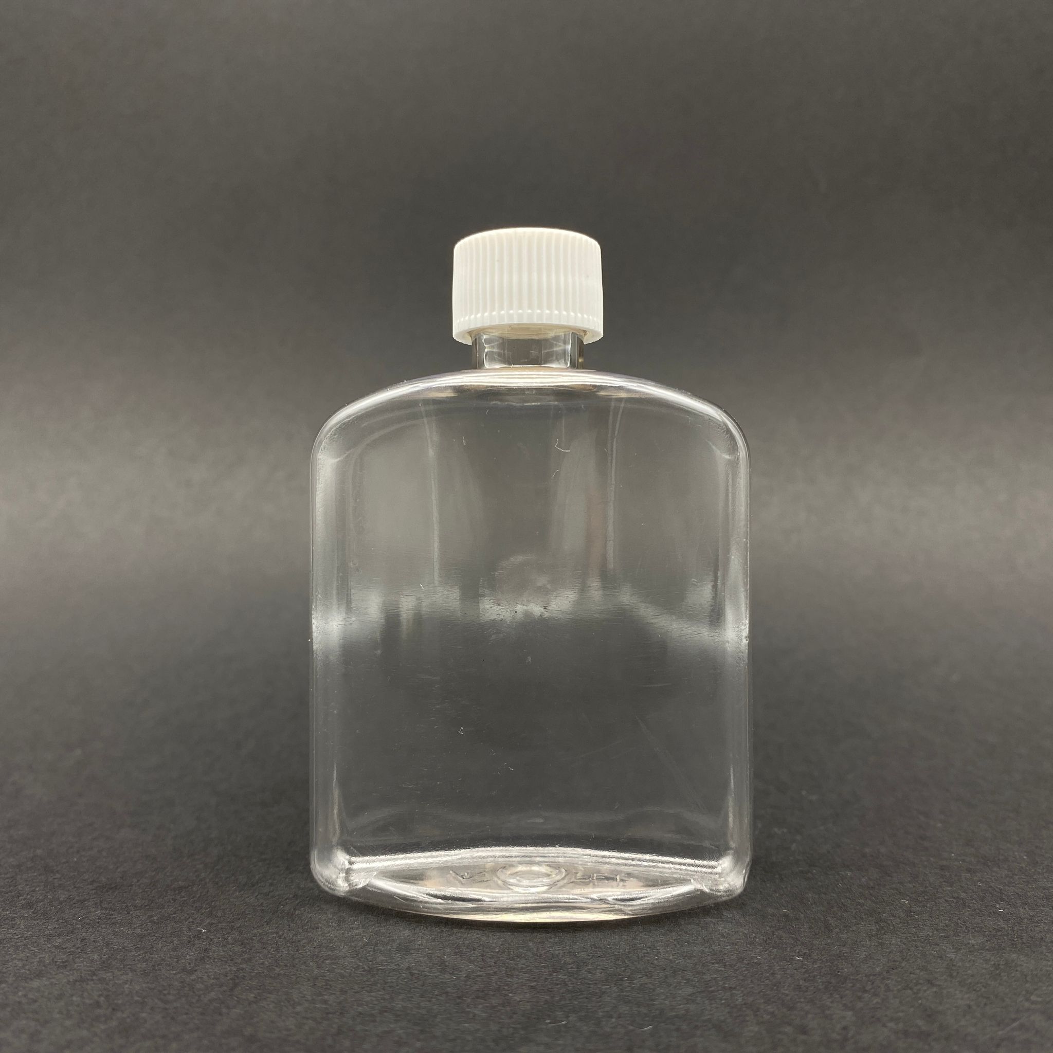 100 Cc Yassı Plastik Şişe - Beyaz Kapaklı - 100 Ml Kapaklı Pet Şişe