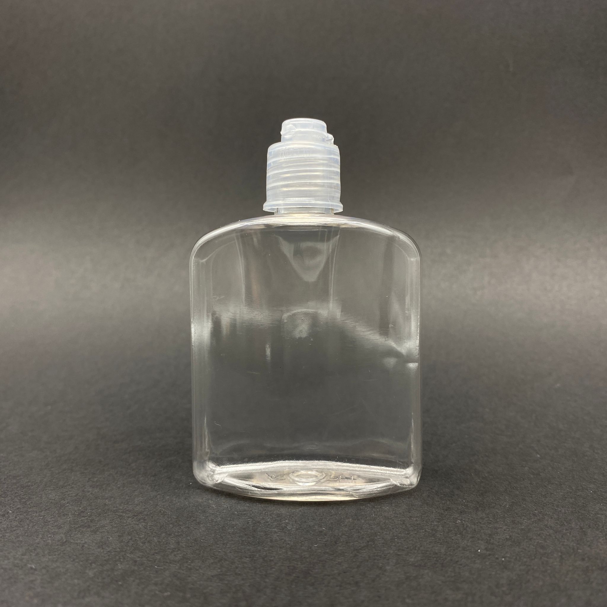 100 Cc Yassı Plastik Şişe - Şeffaf Fliptop Kapaklı - 100 Ml Açılır Kapanır Akıtıcılı Kapaklı Pet Şişe