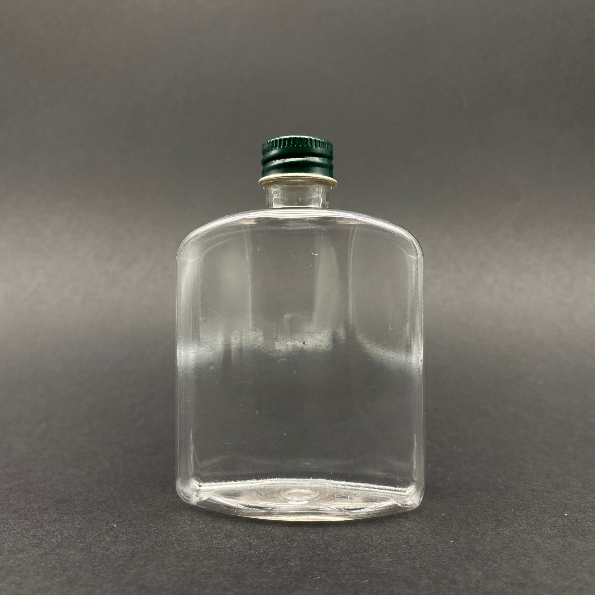 100 Cc Yassı Plastik Şişe - Yeşil Alüminyum Kapaklı - 100 Ml Kapaklı Pet Şişe