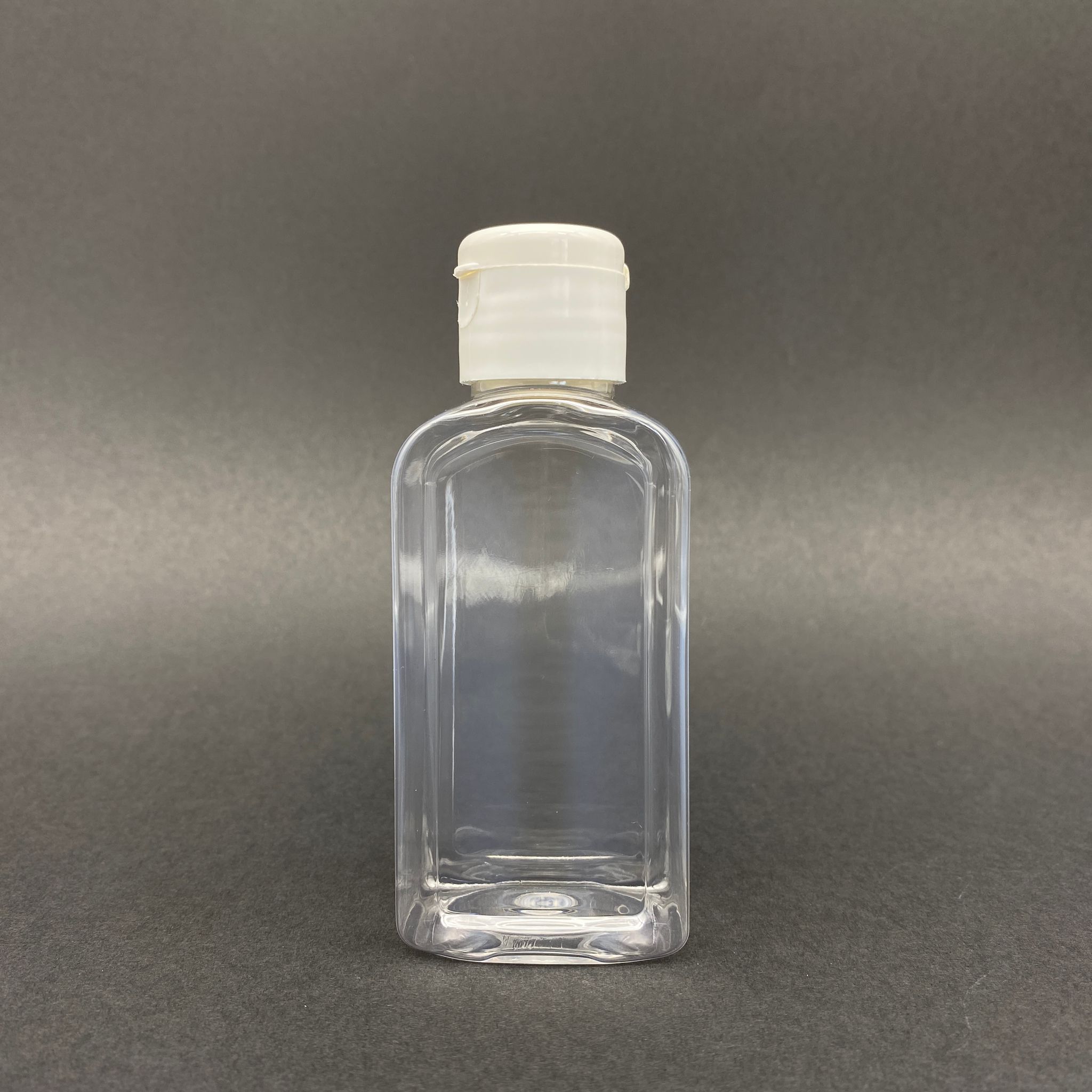100 Cc Yassı Şişe - Beyaz Fliptop Akıtıcılı Kapaklı - 100 Ml Plastik Yassı Şişe