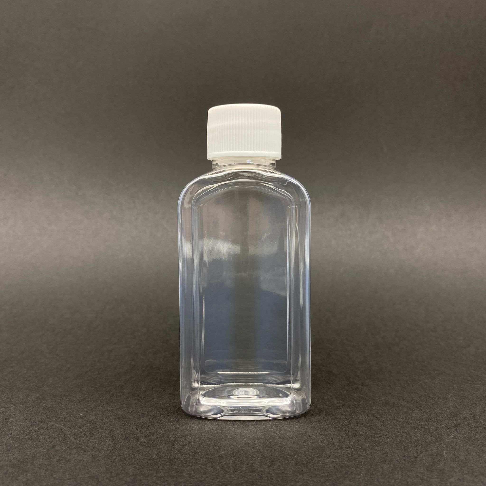 100 Cc Yassı Şişe - Beyaz Kapaklı - 100 Ml Plastik Yassı Şişe