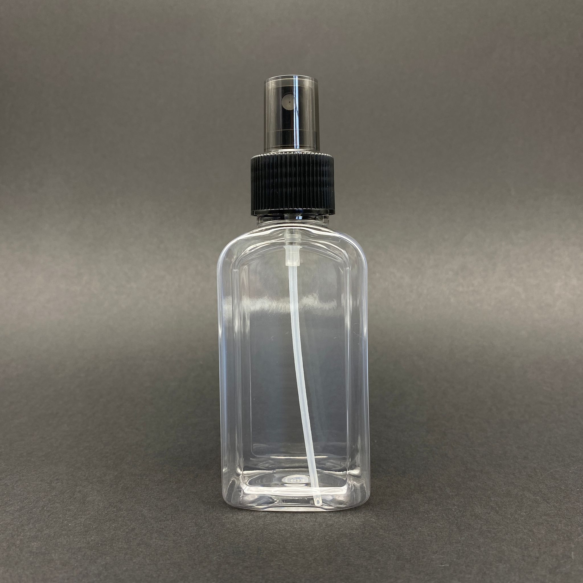 100 Cc Yassı Şişe - Siyah Spreyli - 100 Ml Yassı Plastik Fısfıslı Şişe