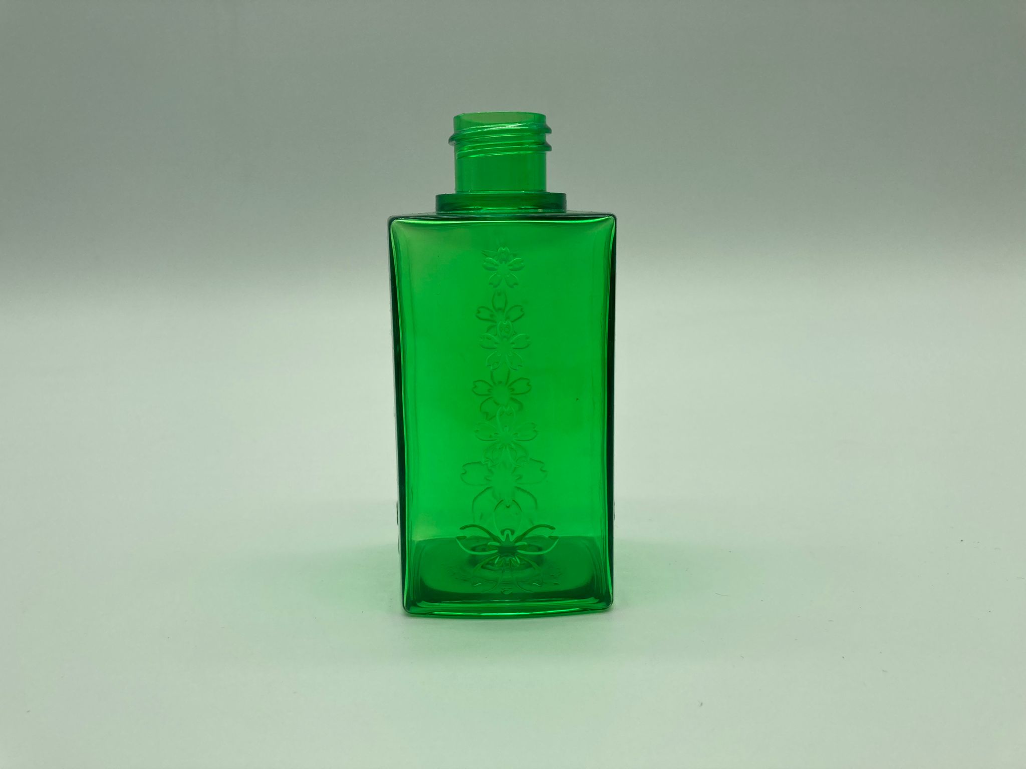 100 Cc Yeşil Kare Sert Plastik Şişe Kapaksız (20 Ağız) - 100 Ml Plastik Şişe