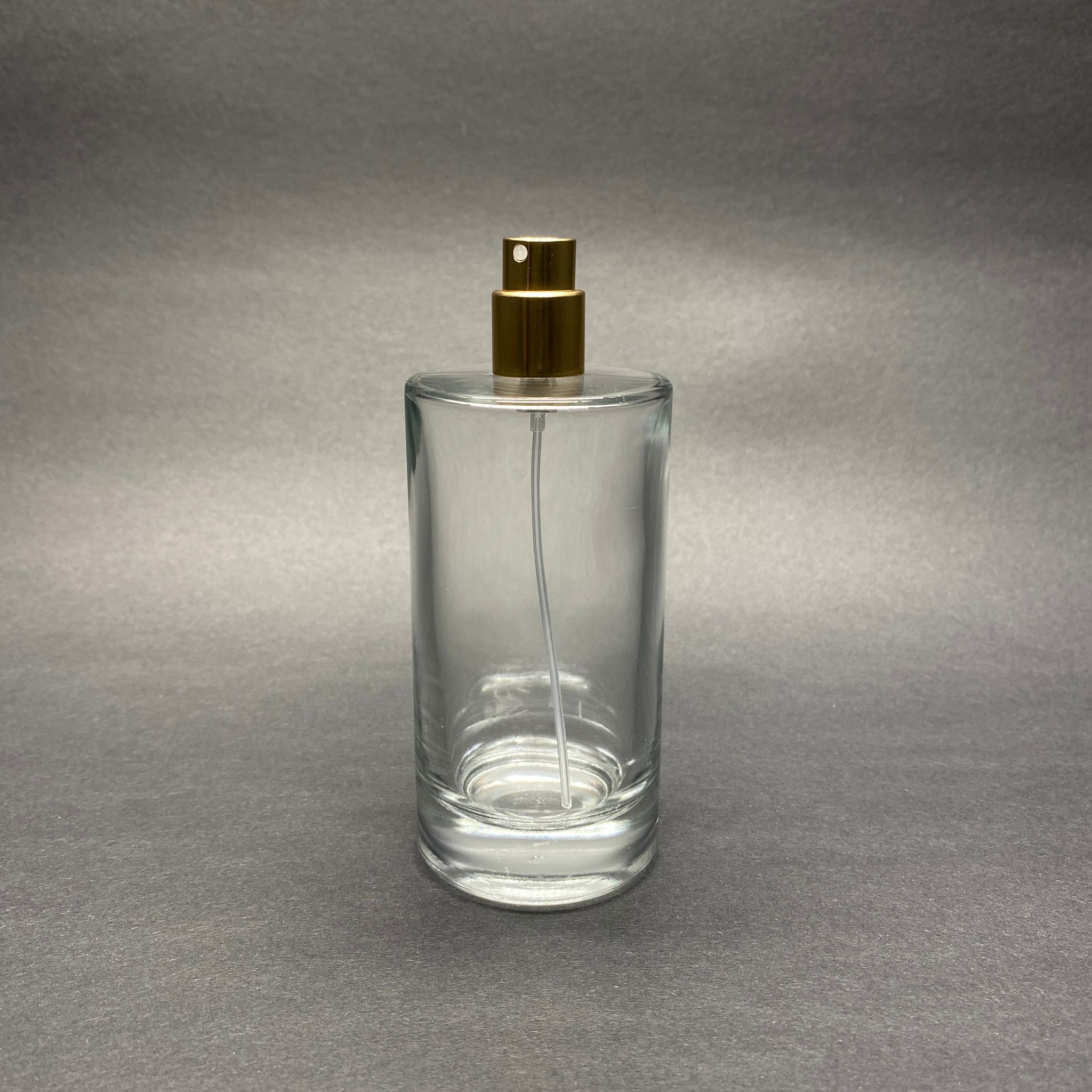 100 Ml Silindir Model Savage Parfüm Şişesi - Gold Metal Spreyli (Ağız 15 Mm Geçme Kolay Kapama)