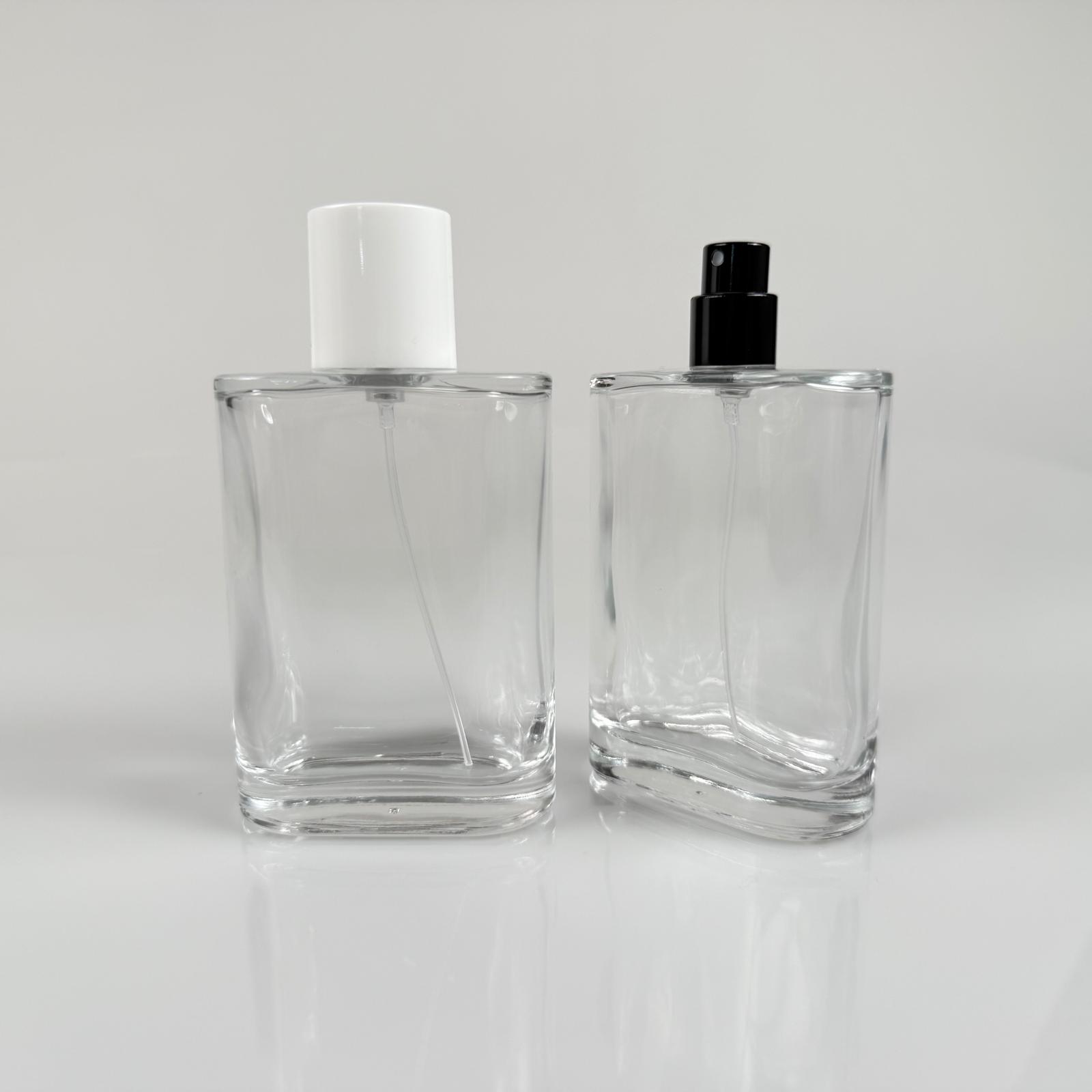 100 Ml Yassı Model Ceo Parfüm Şişesi - Siyah Metal Spreyli + Beyaz Kapaklı (Ağız 15 Mm Geçme Kolay Kapama)