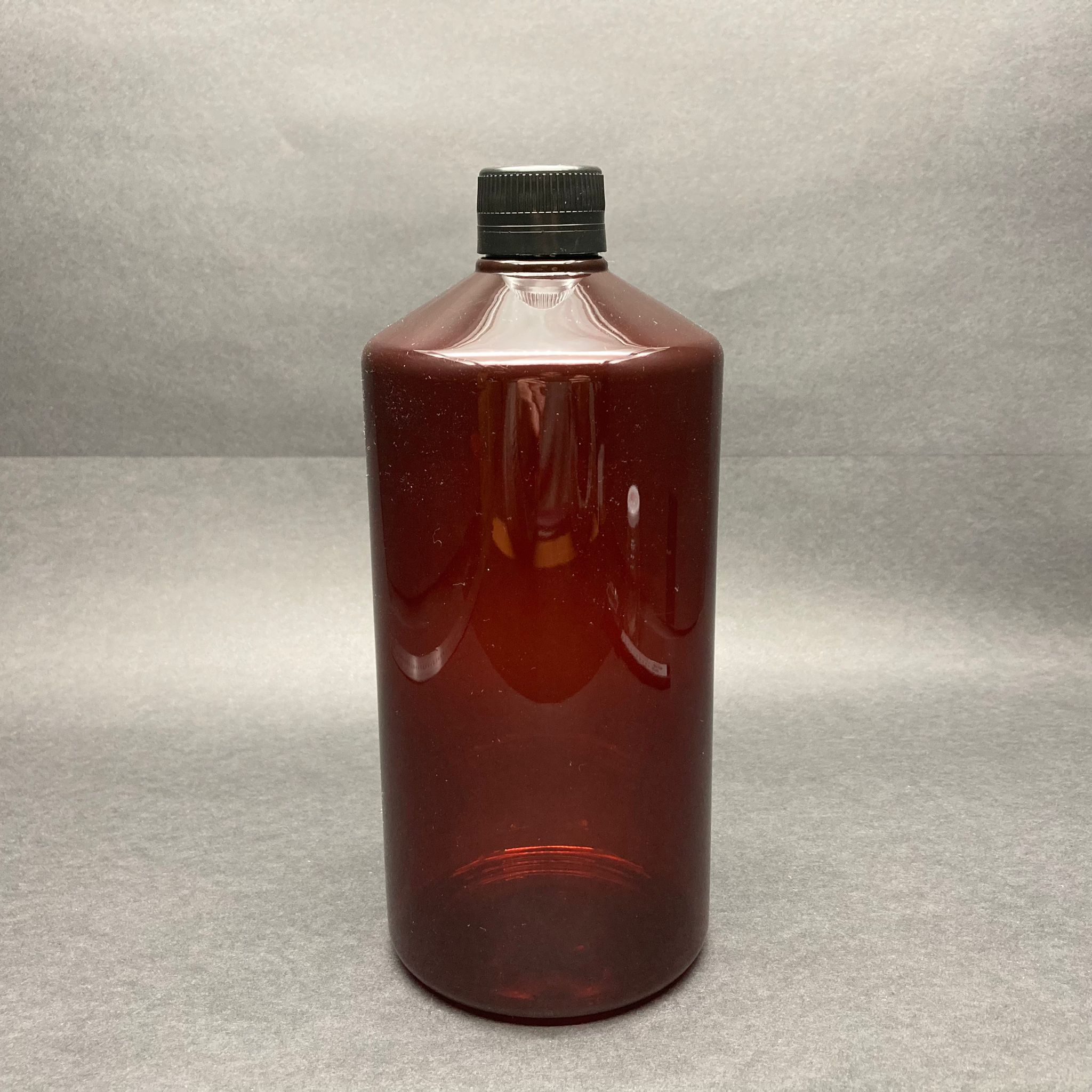 1000 Cc Amber Plastik  Şişe - Siyah Kilitli Plastik Kapaklı - 1 Litre Kahverengi Boş Plastik Şişe - 1 Lt Amber Pet Şişe - Kalın (45 Gr)