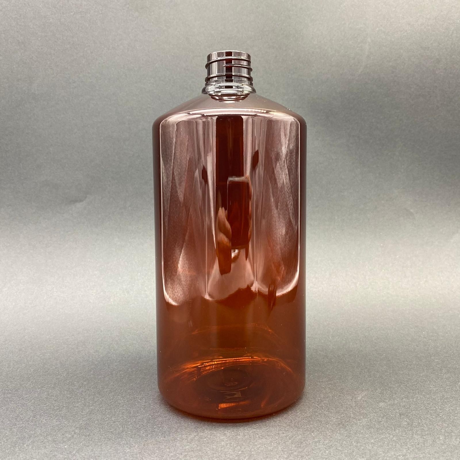 1000 Cc Amber Sert Plastik Şişe Kapaksız (28 Ağız) - Kalın (45 Gr)