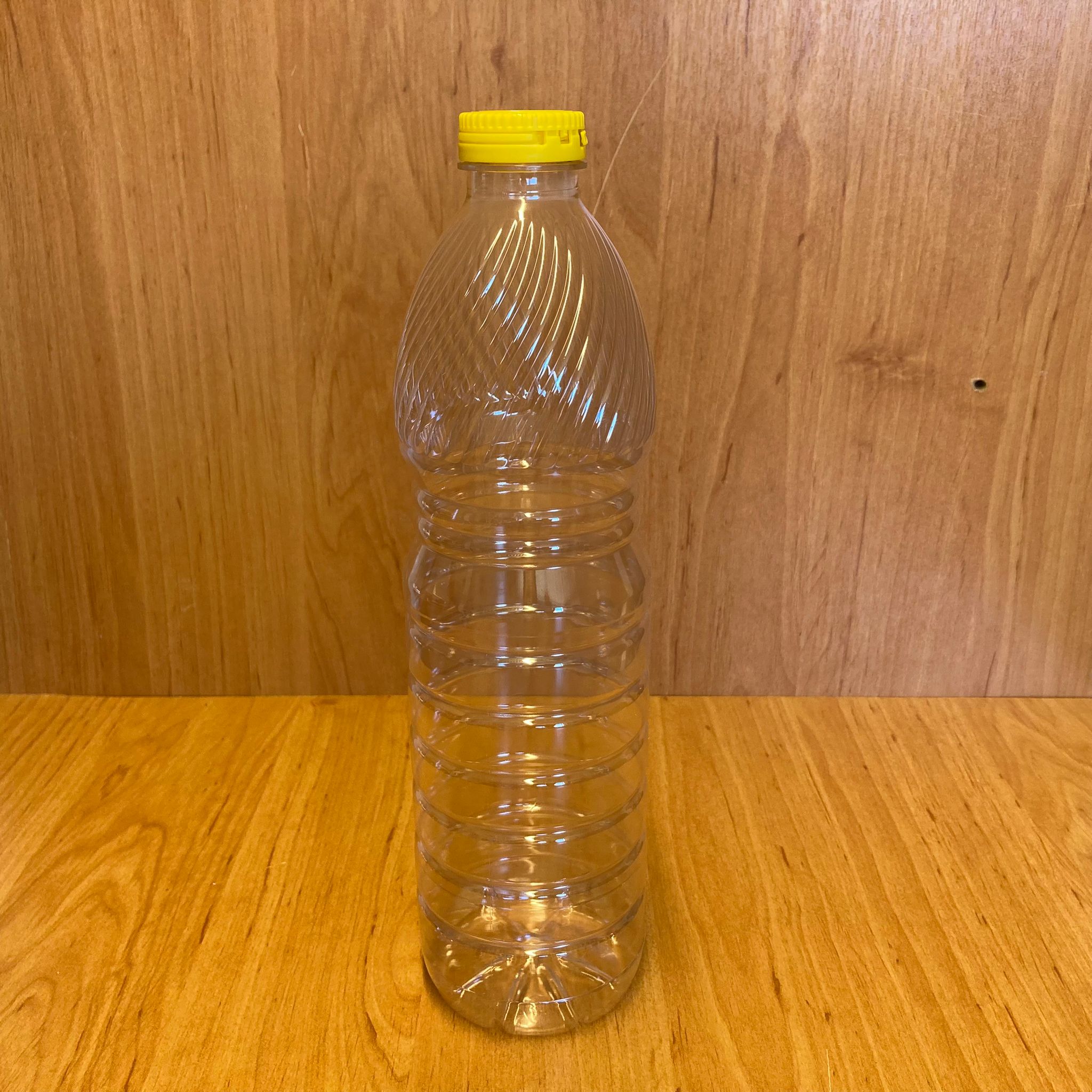 1000 Cc Çakma Kapaklı Pet Şişe - Sarı Çakma Kapaklı - 1 Litre Çakma Plastik Şişe (Bastırarak Kapatılır)