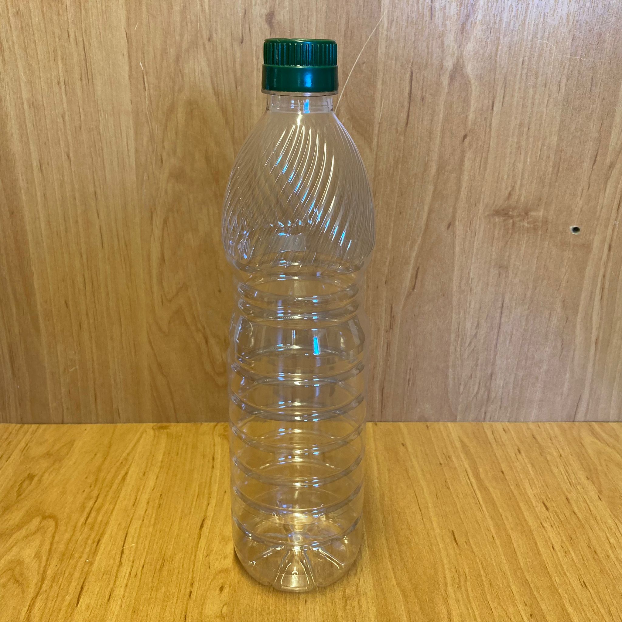 1000 Cc Çakma Kapaklı Pet Şişe - Yeşil Çakma Kapaklı - 1 Litre Çakma Plastik Şişe (Bastırarak Kapatılır)