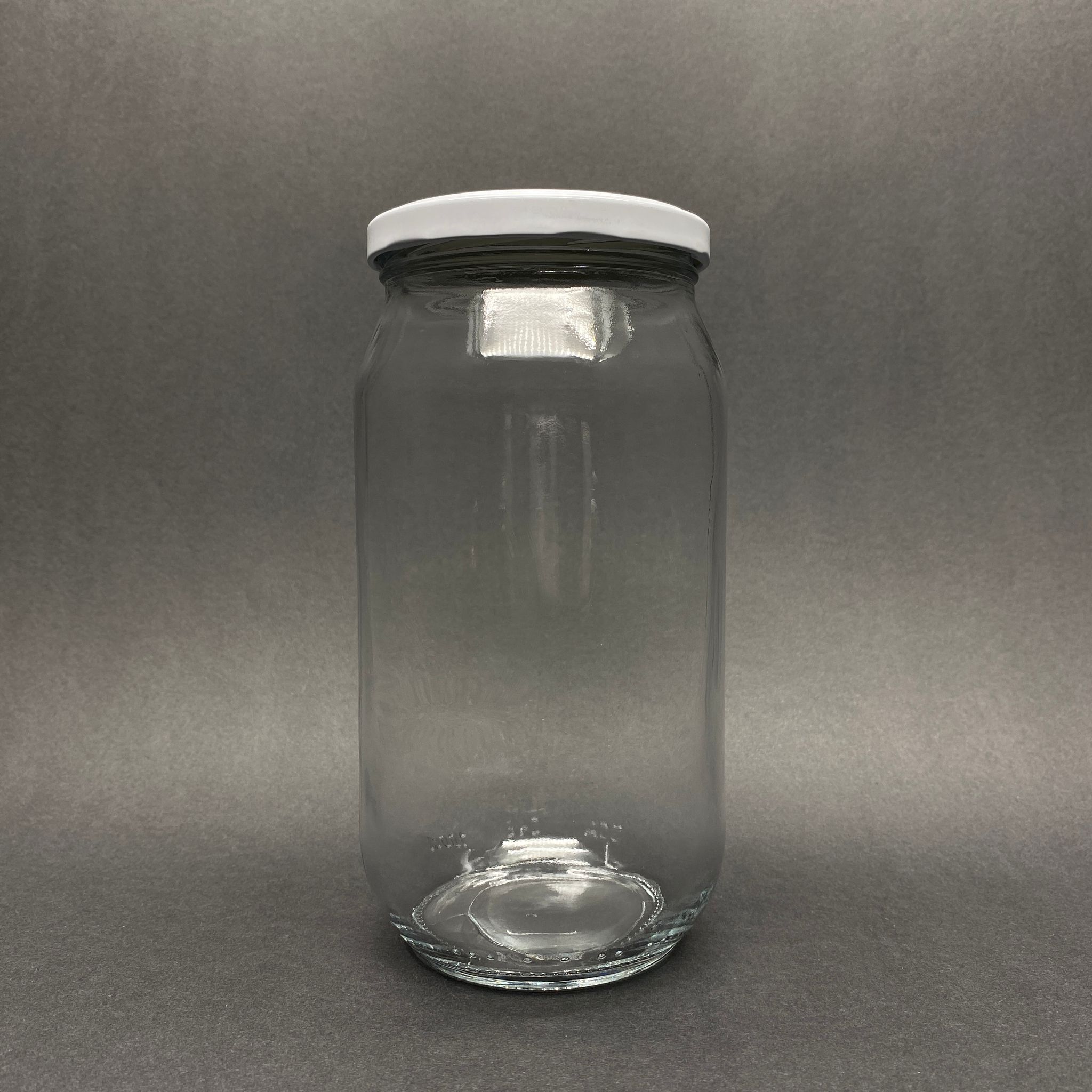 1000 Cc Cam Kavanoz - Beyaz Metal Kapaklı - 1000 Ml Cam Konserve Kavanozu - Litrelik Kavanoz - Paşabahçe