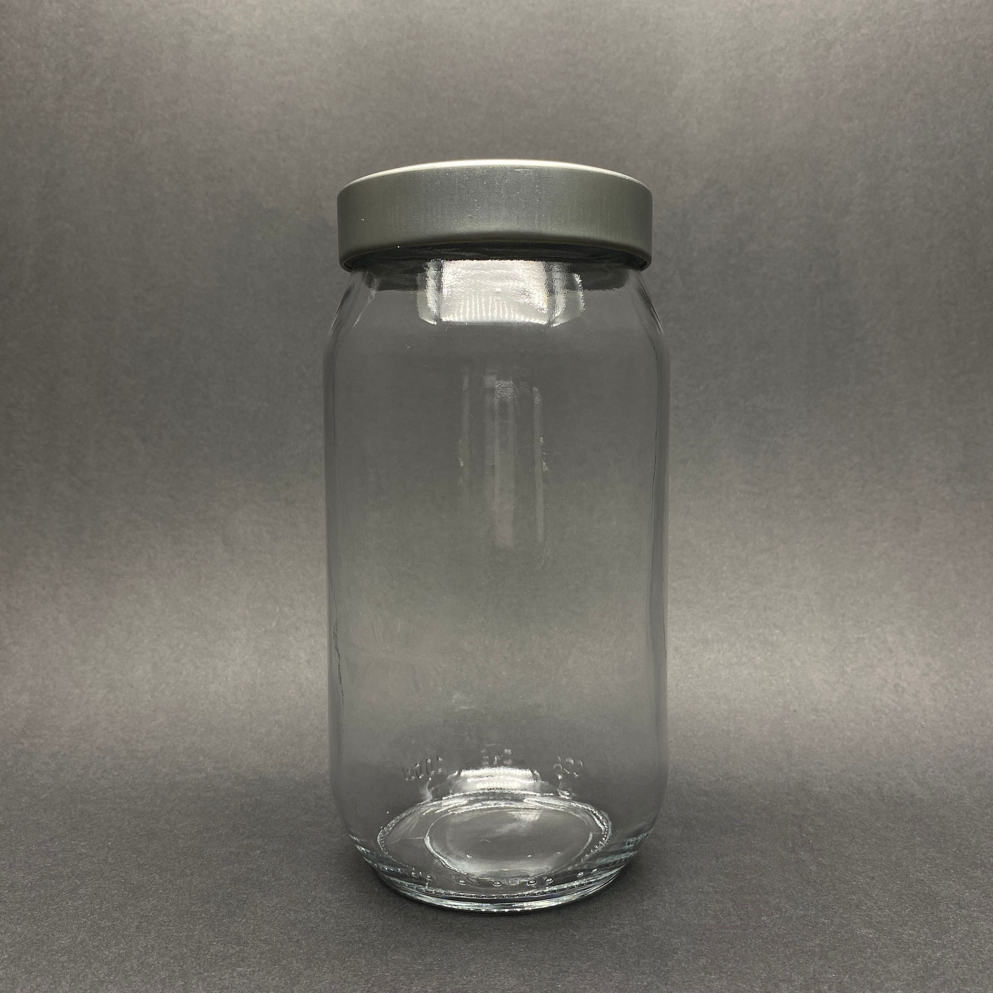 1000 Cc Cam Kavanoz - Derin Gümüş Lüks Metal Kapaklı - 1000 Ml Cam Konserve Kavanozu - Litrelik Kavanoz - Paşabahçe