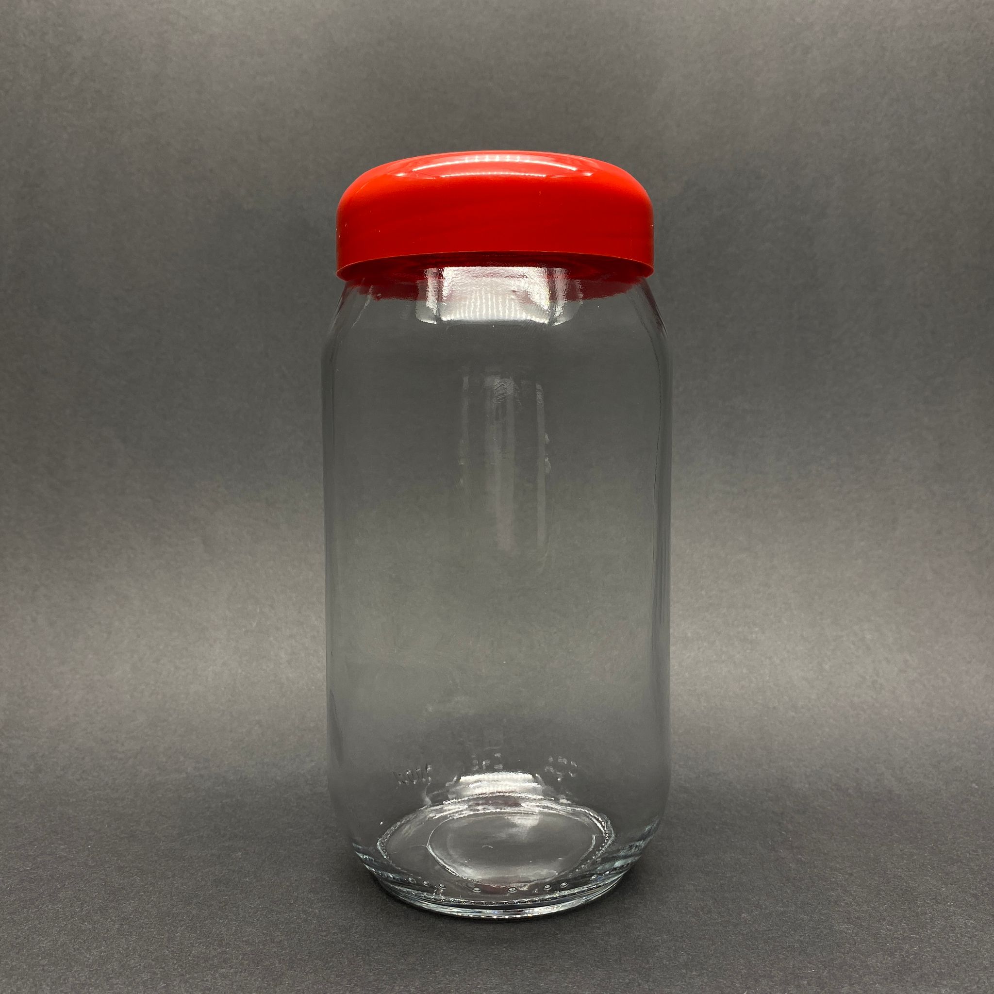 1000 Cc Cam Kavanoz - Kırmızı Plastik Kapaklı - 1000 Ml Cam Konserve Kavanozu - Litrelik Kavanoz - Paşabahçe