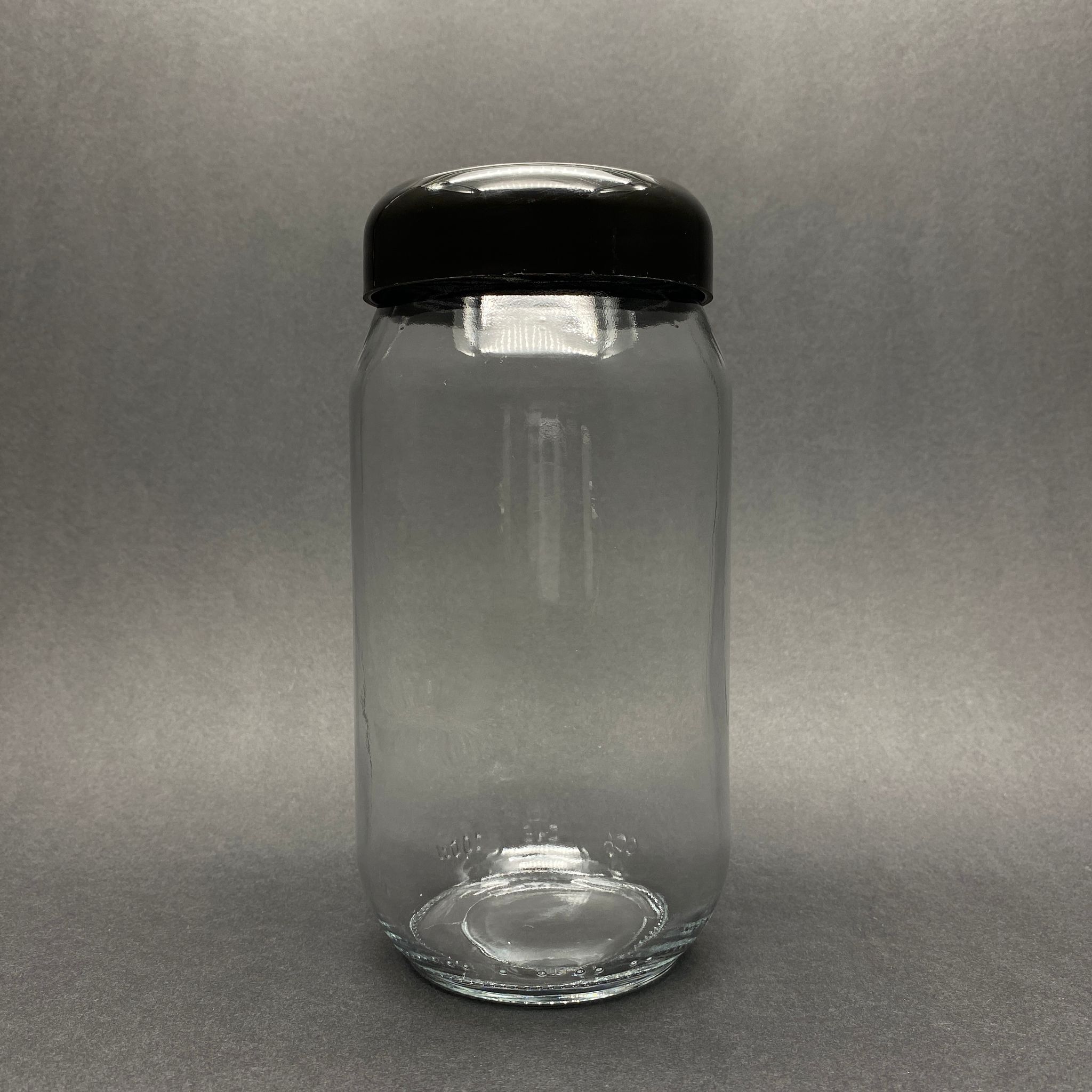 1000 Cc Cam Kavanoz - Siyah Plastik Kapaklı - 1000 Ml Cam Konserve Kavanozu - Litrelik Kavanoz - Paşabahçe