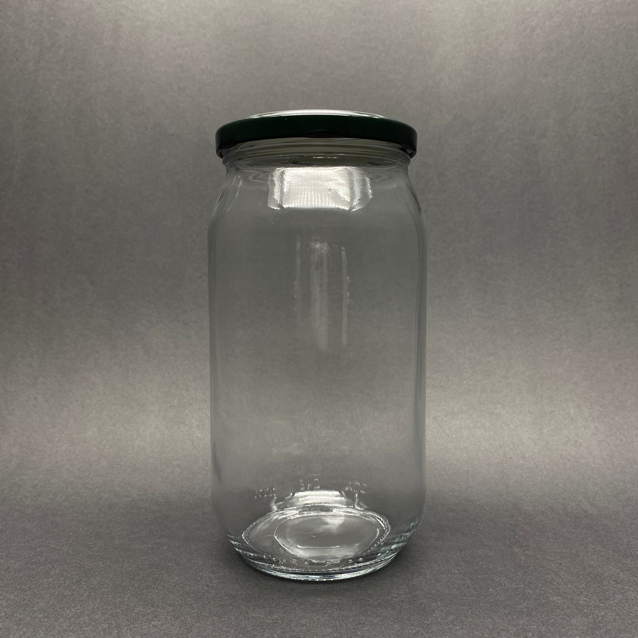 1000 Cc Cam Kavanoz - Yeşil Metal Kapaklı - 1000 Ml Cam Konserve Kavanozu - Litrelik Kavanoz - Paşabahçe