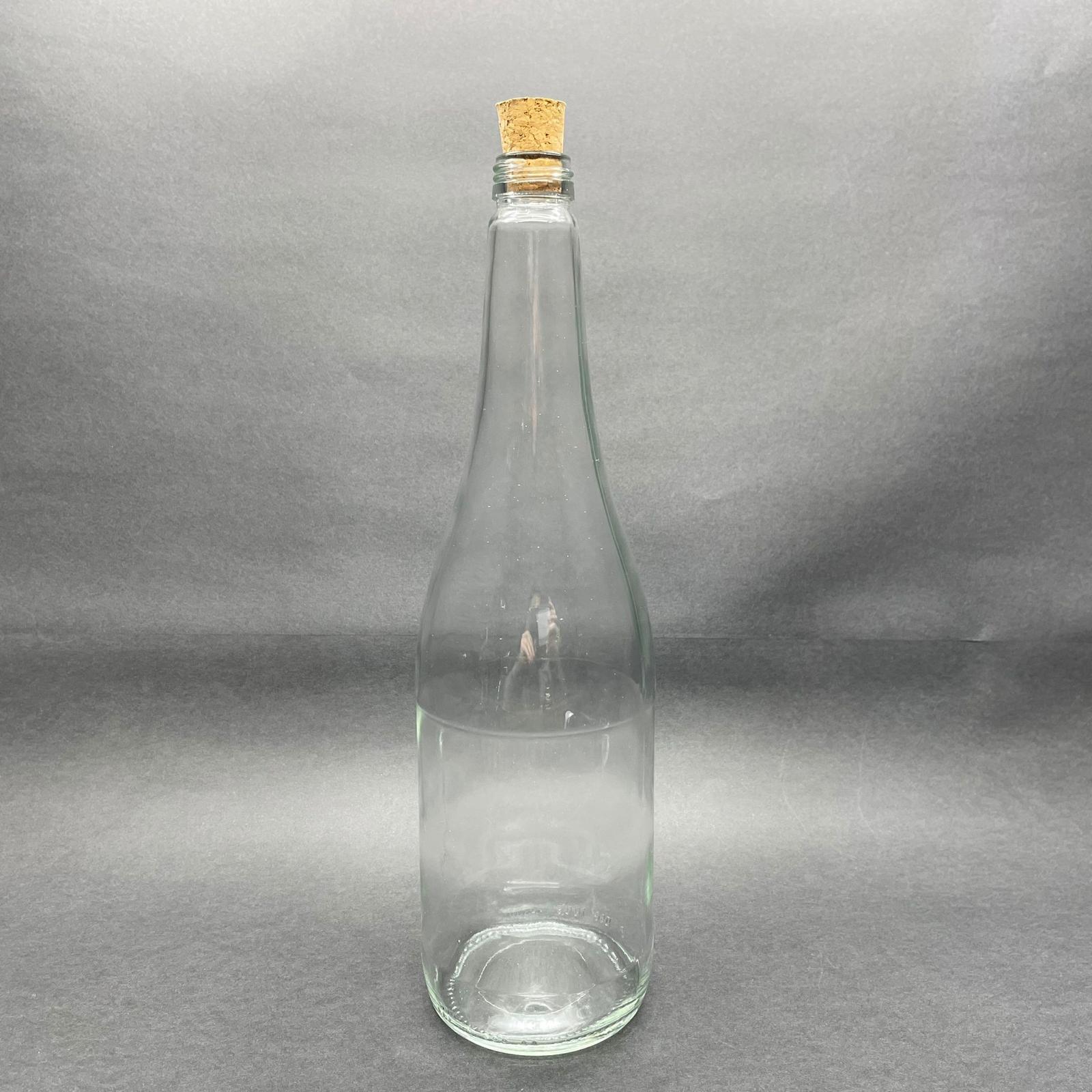 1000 Cc Cam Şerbet Şişesi - Mantar Tıpalı - 1 Litre Cam Şişe - 1000 Ml Cam Şişe Mantar Tıpalı