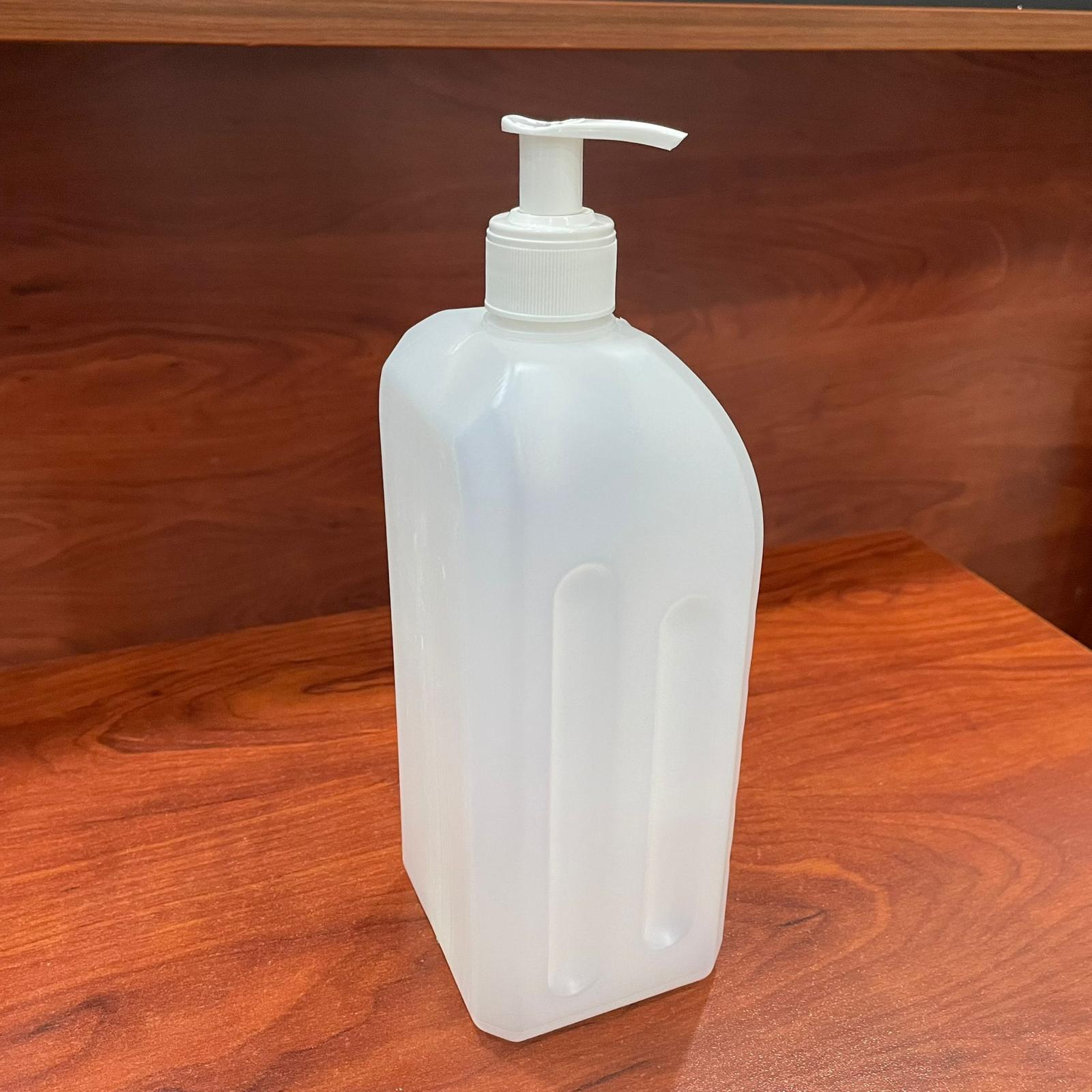 1000 Cc Dezenfektan Bidonu - Beyaz Pompalı - 1 Litre Beyaz Boş Dezenfektan Bidonu