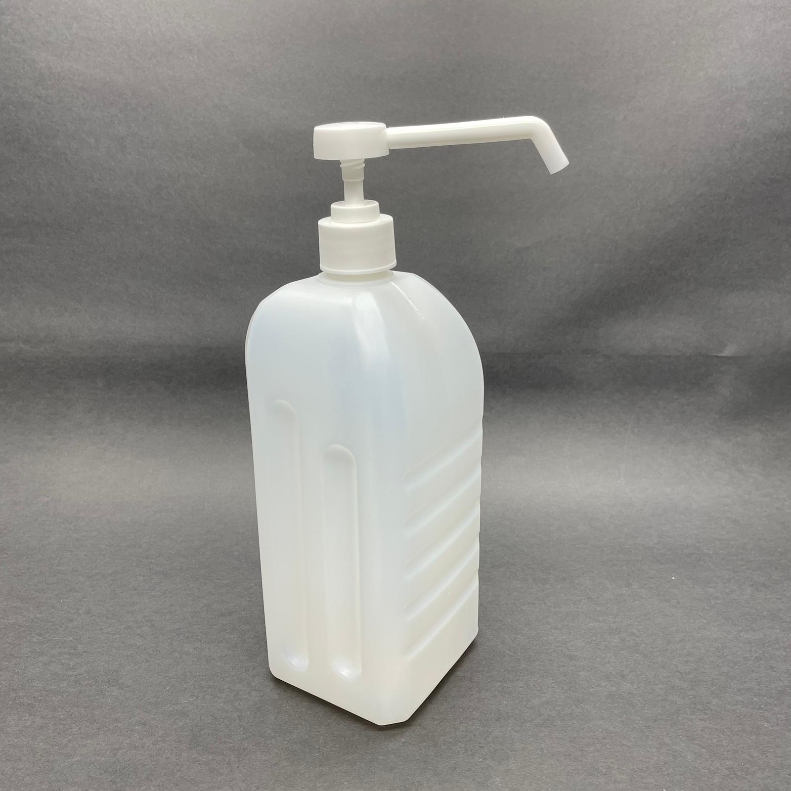 1000 Cc Dezenfektan Bidonu  - Dispansiyer Pompalı - 1 Litre Beyaz Boş Dezenfektan Bidonu