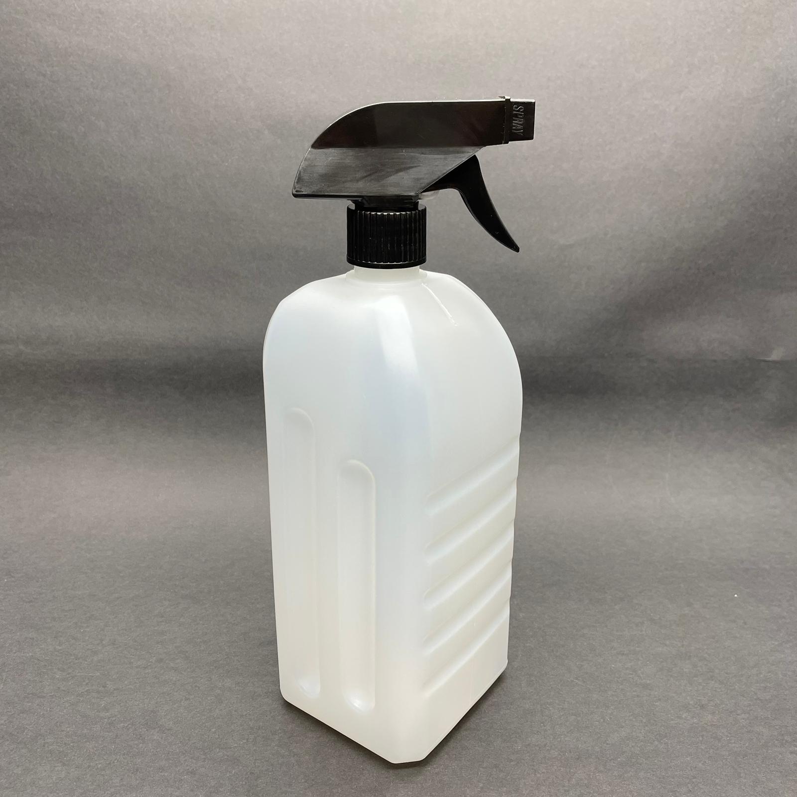 1000 Cc Dezenfektan Bidonu  - Tetik Spreyli - 1 Litre Beyaz Boş Spreyli Bidon