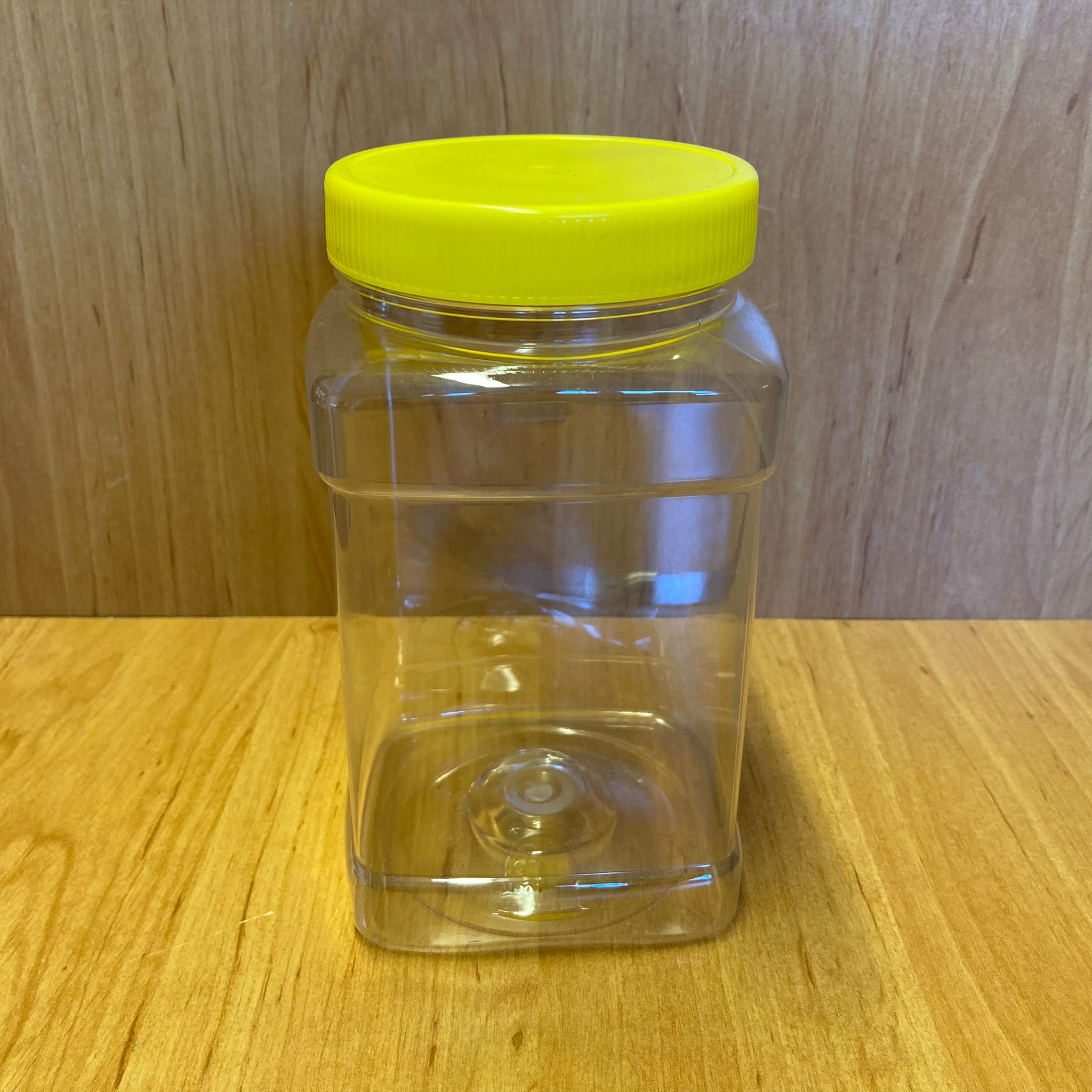 1000 Cc Domby Kare Pet Kavanoz - Kapaklı - Plastik Kavanoz - Sızdırmaz - 1 Litre Plastik Kavanoz - Turşu Ve Zeytin Kurumunda Kullanılabilir