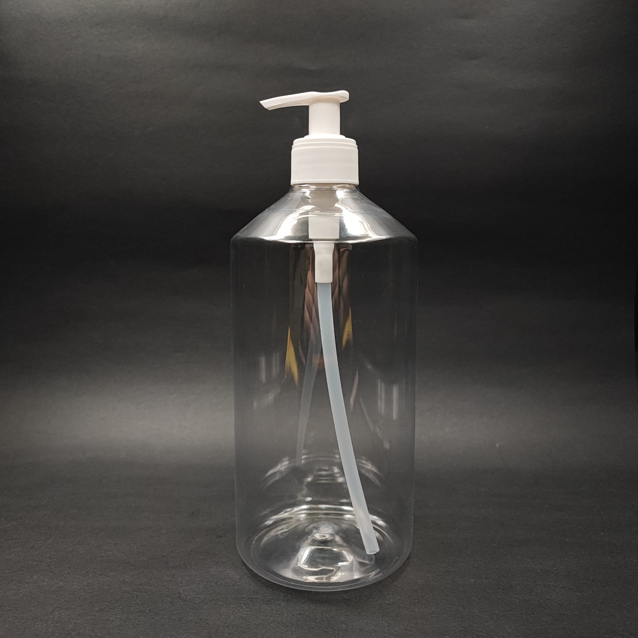 1000 Cc Düz Model Pet Şişe Küt Boyunlu  Beyaz  Pompalı - 1 Litre Pompalı Pet Şişe