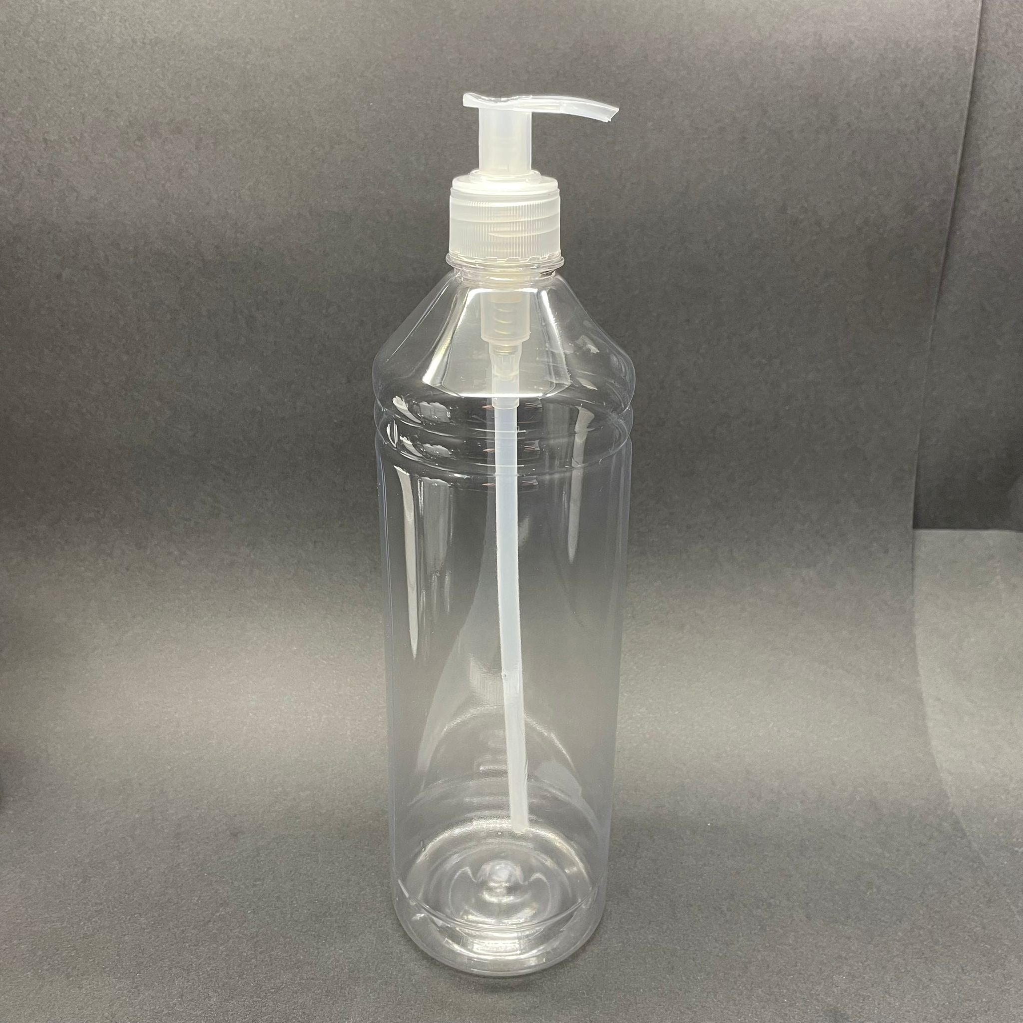 1000 Cc Düz Model Pet Şişe - Şeffaf Sıvı Sabun Pompalı  - 1000 Ml Düz Sade Pet Şişe