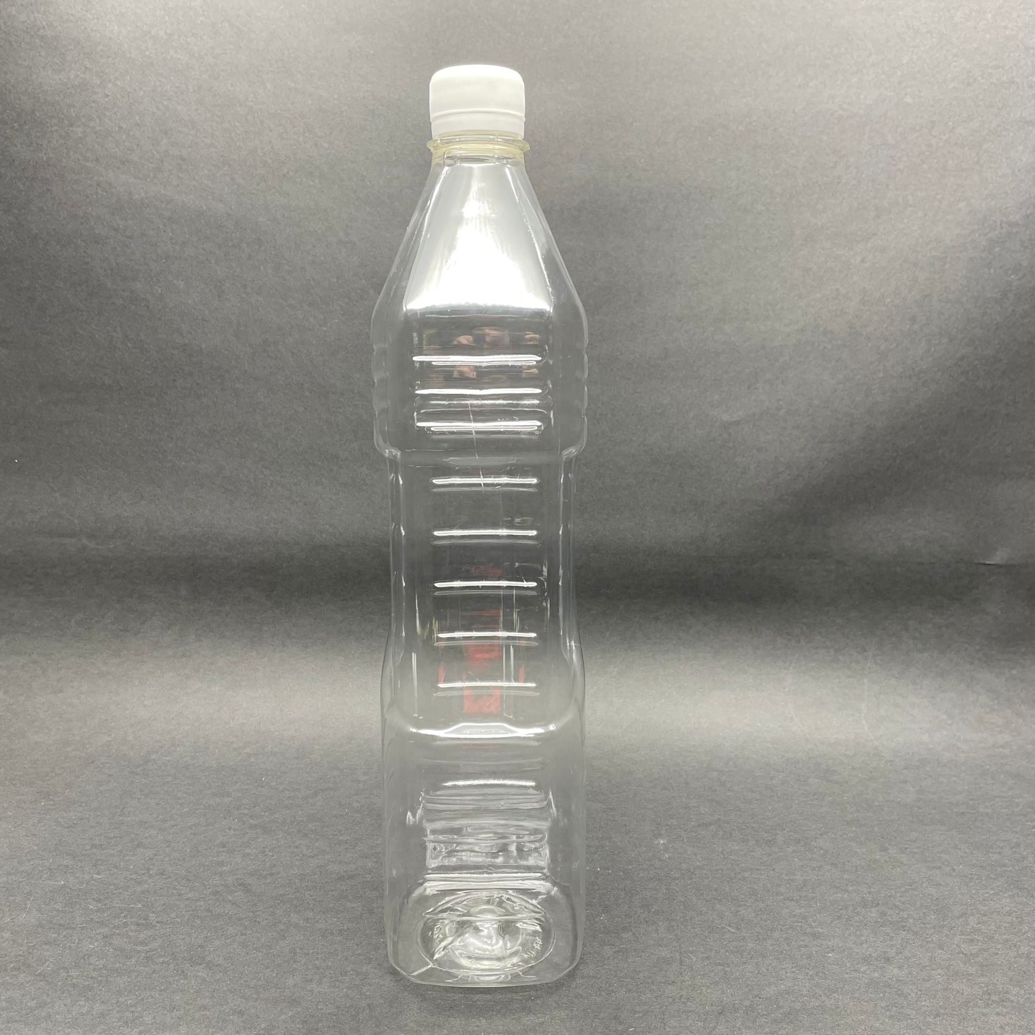 1000 Cc Köşeli Pet Şişe - Beyaz Kilitli Kapaklı 1 Litre Köşeli Plastik Şişe - Zeytinyağ Şişesi