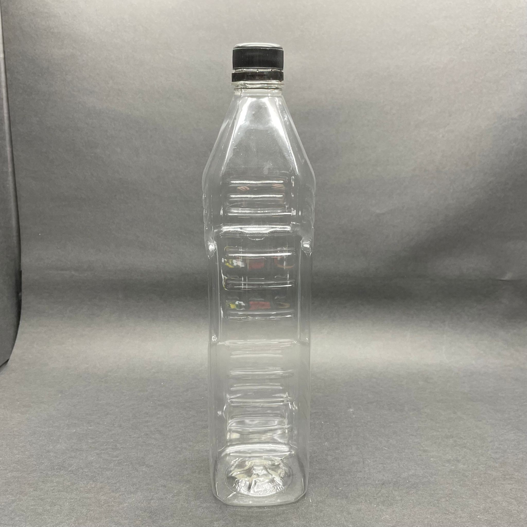 1000 Cc Köşeli Pet Şişe - Siyah Kilitli Kapaklı 1 Litre Köşeli Plastik Şişe - Zeytinyağ Şişesi