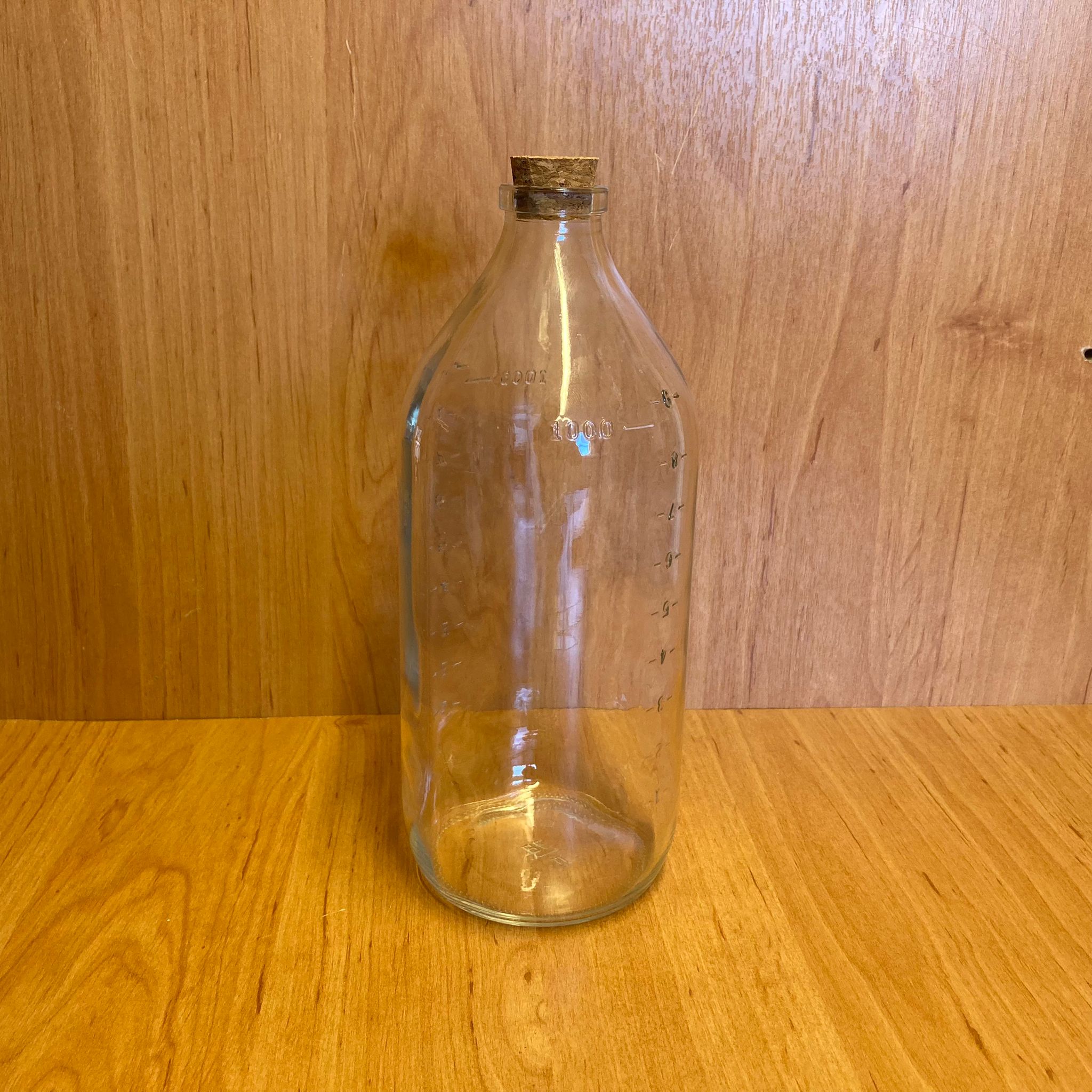1000 Cc Mantar Tıpalı Cam Şişe - 1 Litre Mantar Tıpalı Cam Şişe