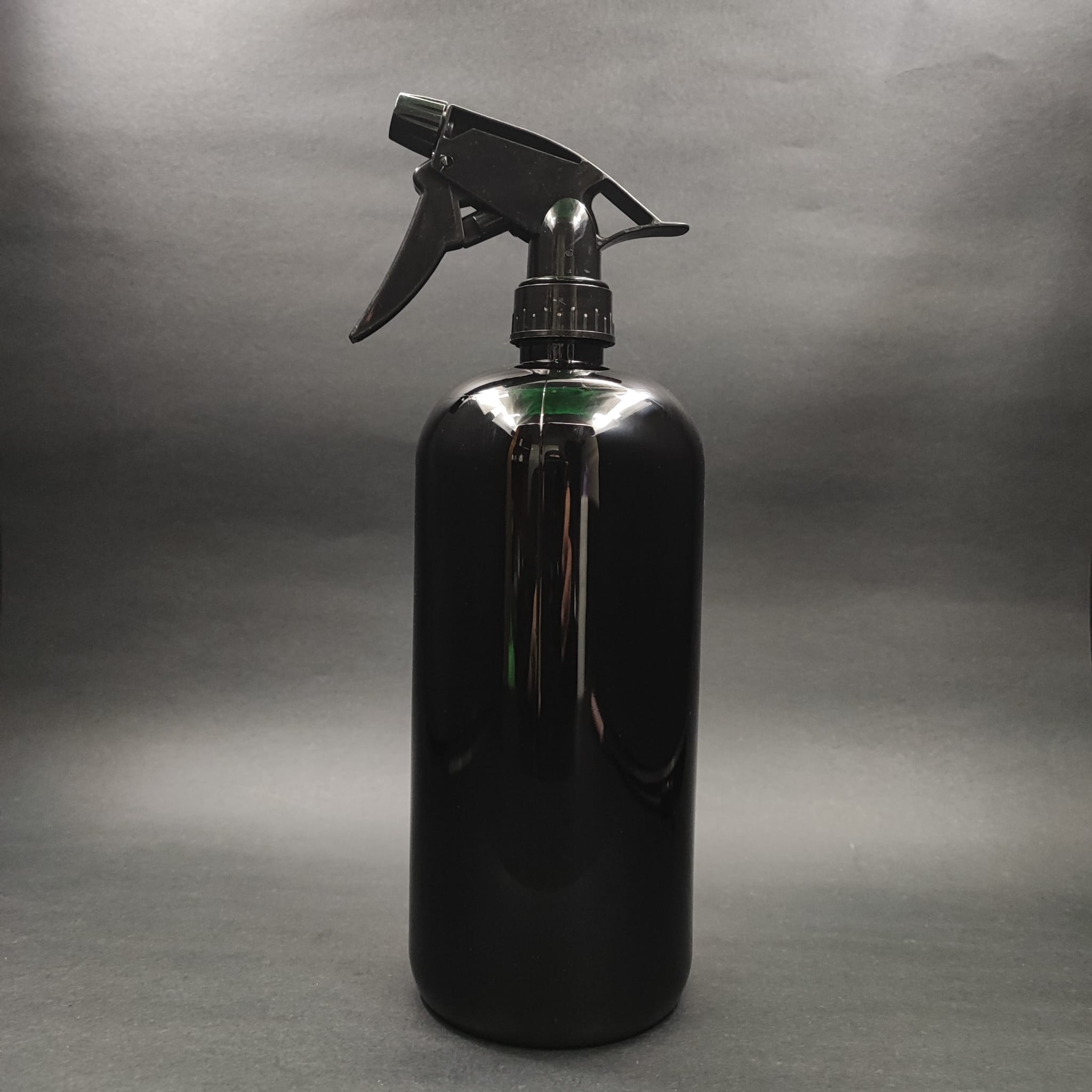 1000 Cc Pet Oto Temizlik Şişesi (Siyah) - Dozajlı Kimyasala Dayanıklı Triger Spreyli  - 1000 Ml Boş Spreyli Plastik Şişe