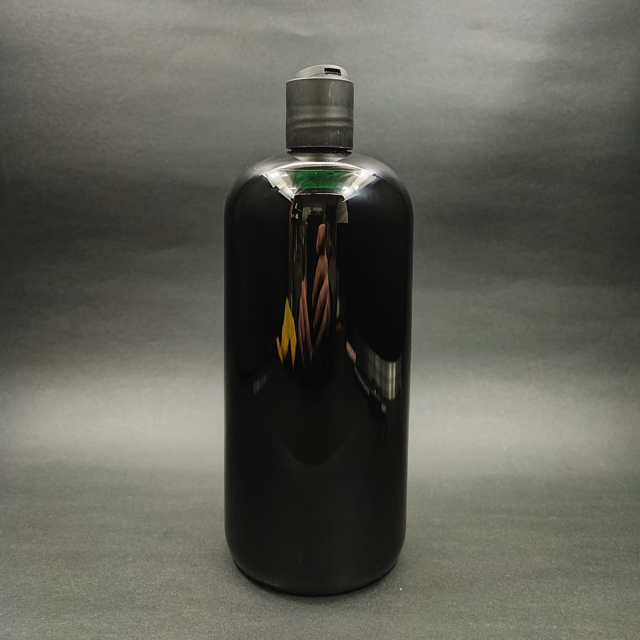 1000 Cc Pet Şampuan Şişesi - Siyah - Siyah Disktop Kapaklı - 1000 Ml Boş Plastik Şampuan Şişesi