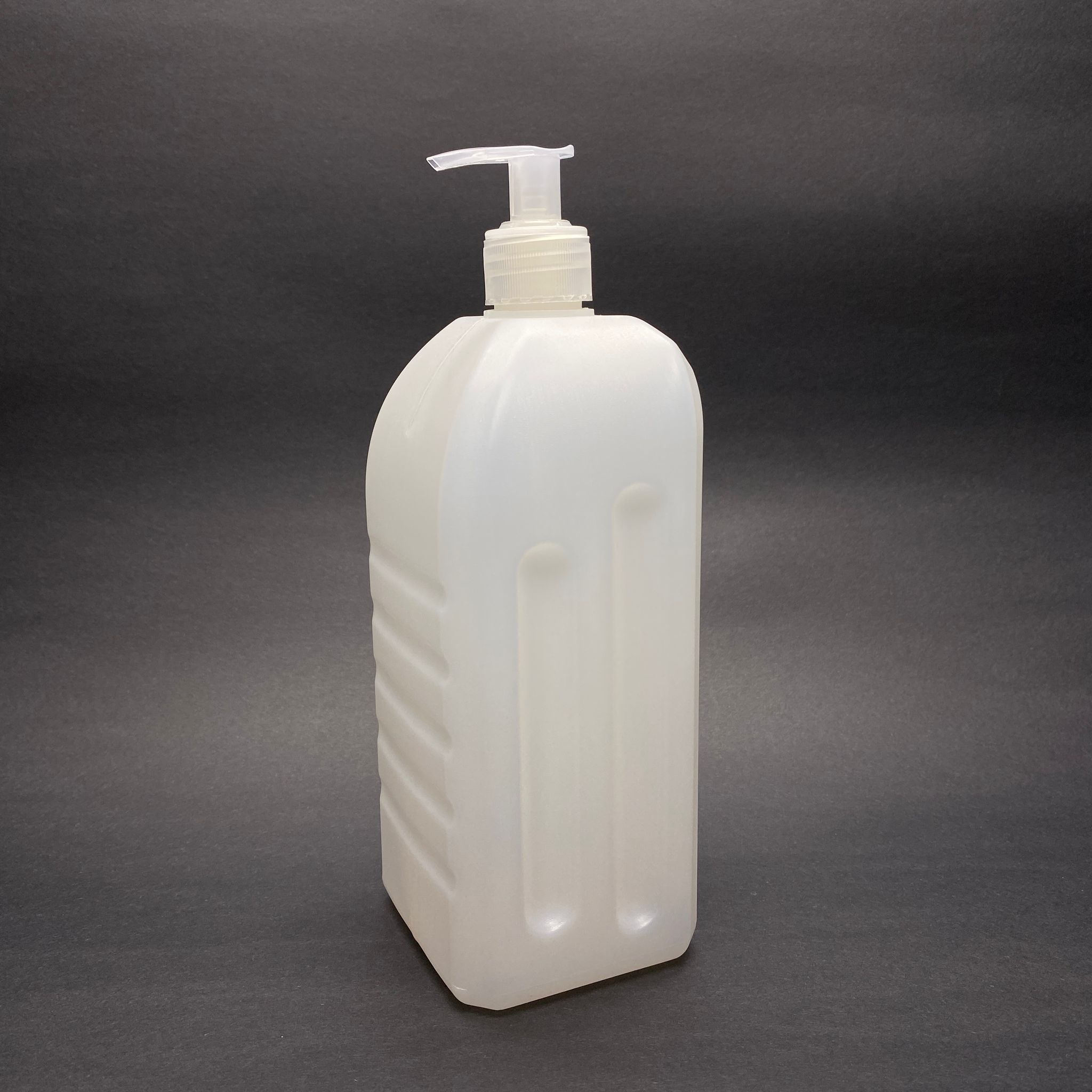 1000 Cc Polietilen Dezenfektan Şişesi - Şeffaf Sıvı Sabun Pompalı  - 1000 Ml Plastik Dezenfektan Şişesi