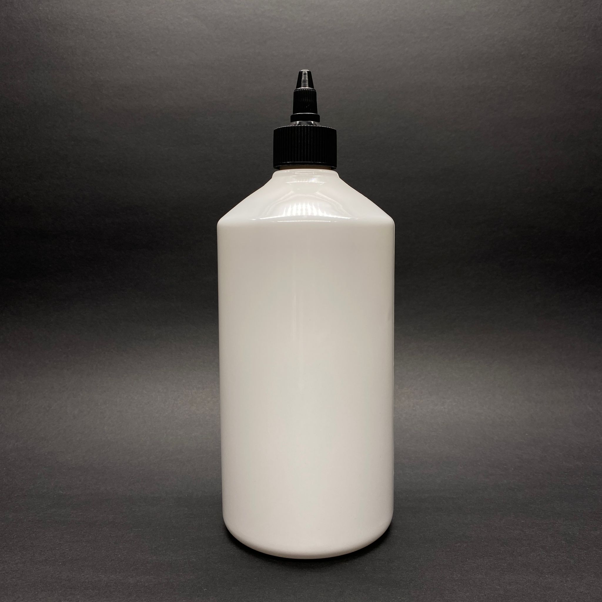 1000 Cc Sivri Twist Asansör Kapaklı Beyaz  Pet Şişe - 1 Litre Akıtıcı Siyah Kapaklı Pet Şişe
